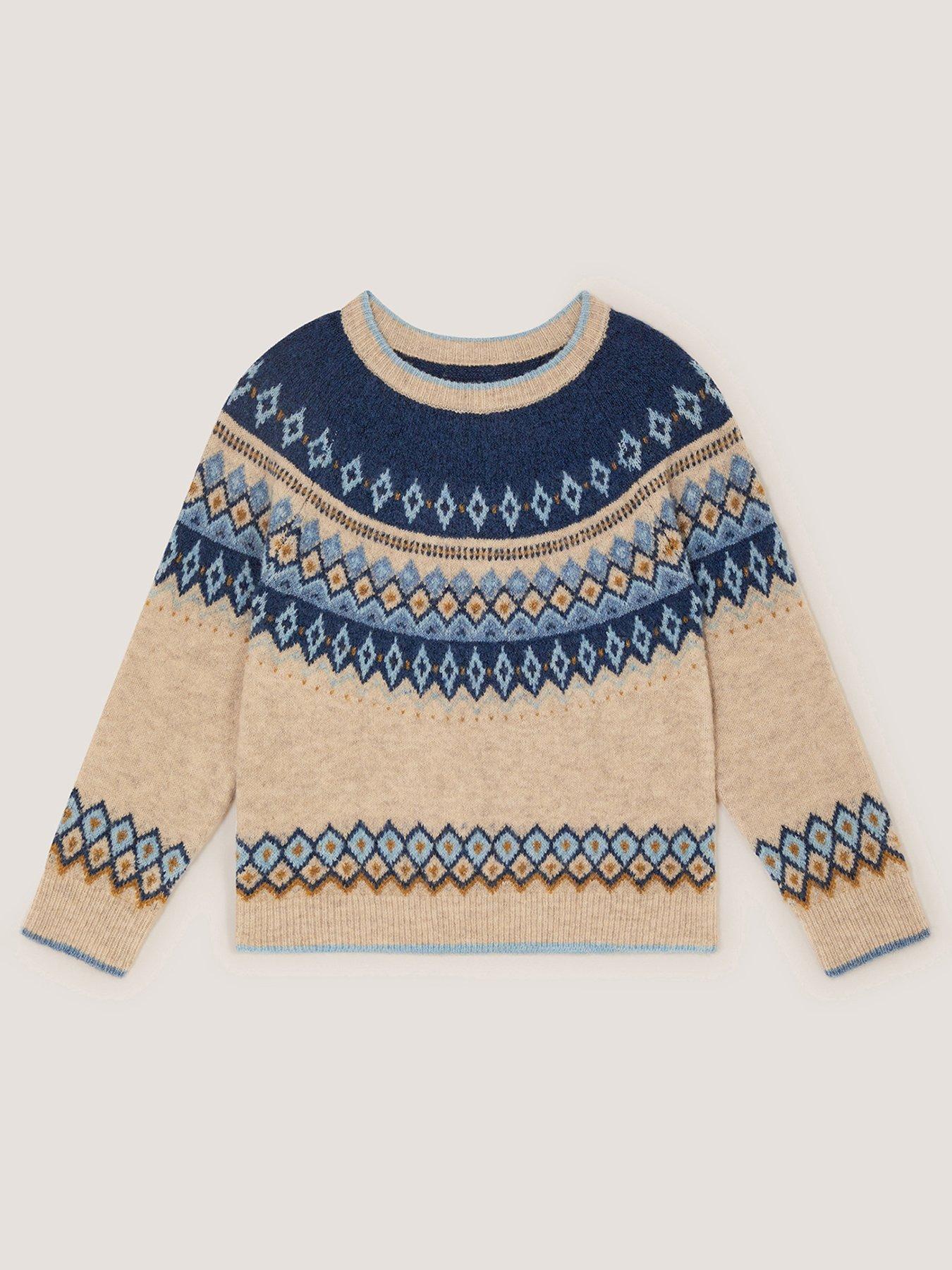 Monsoon Boys Fairisle Jumper - Blue