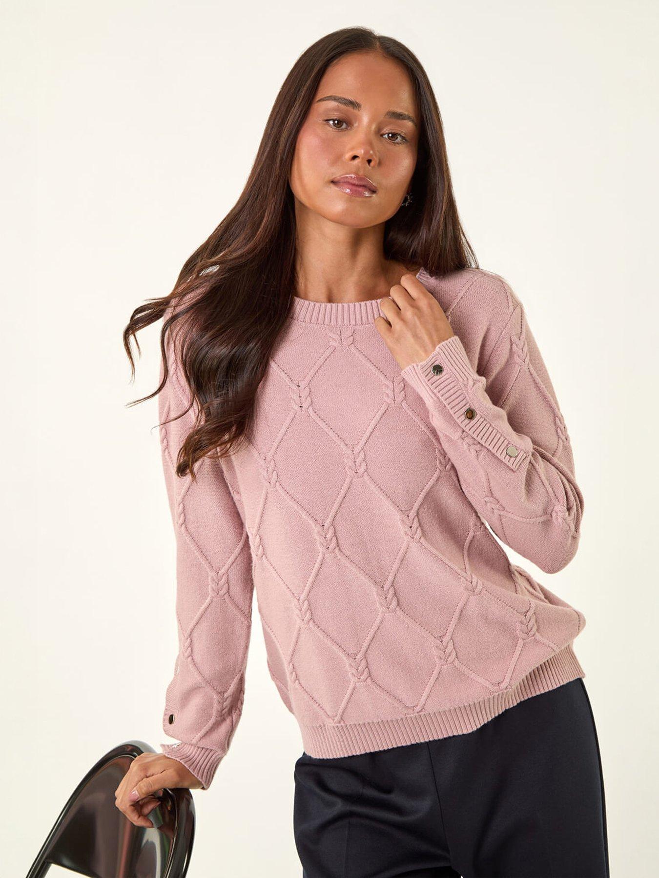 Roman Petite Button Cuff Knit Jumper