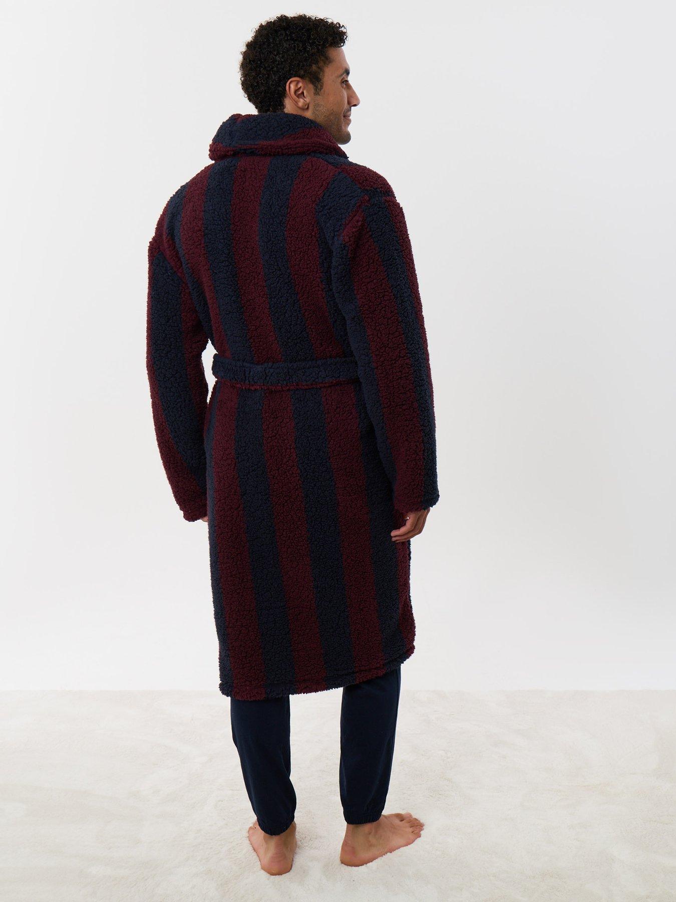 Image 2 of 4 of Threadbare Mens Robe Hye - Navy/burgandy