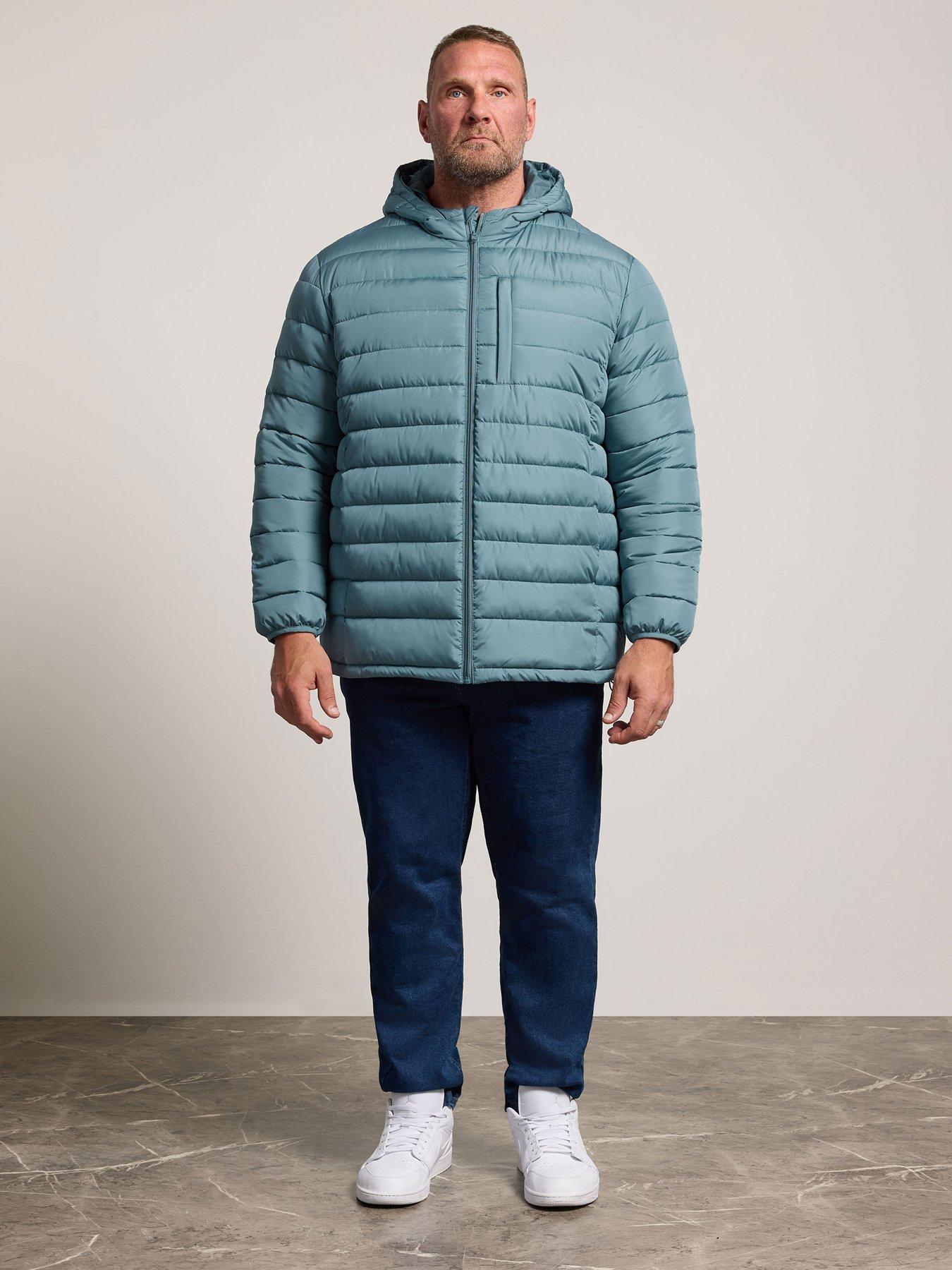 Image 3 of 4 of BadRhino Mens Lightweight Padded Hooded Jacket - Green