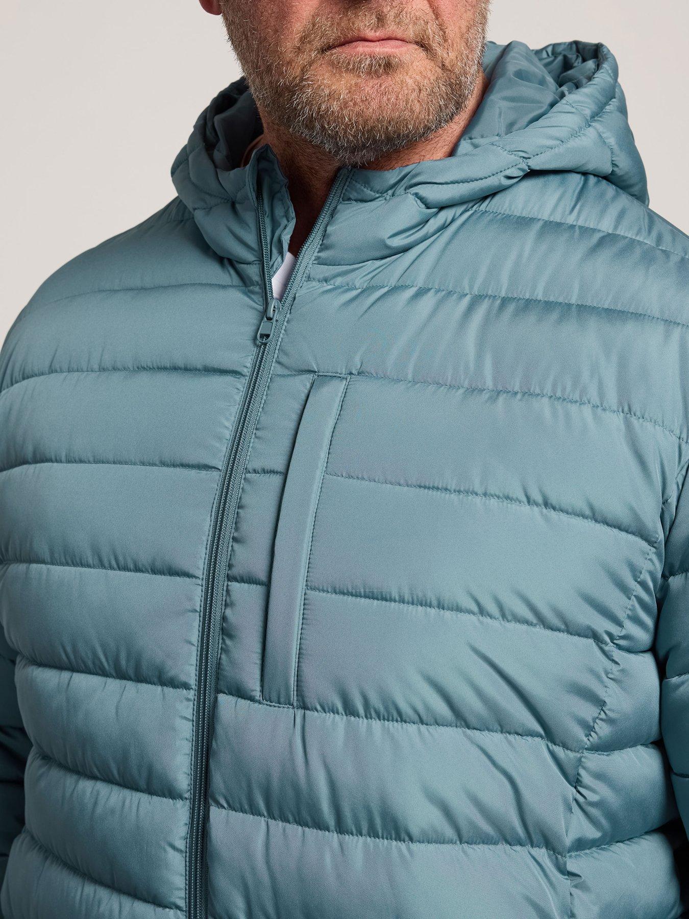 Image 4 of 4 of BadRhino Mens Lightweight Padded Hooded Jacket - Green