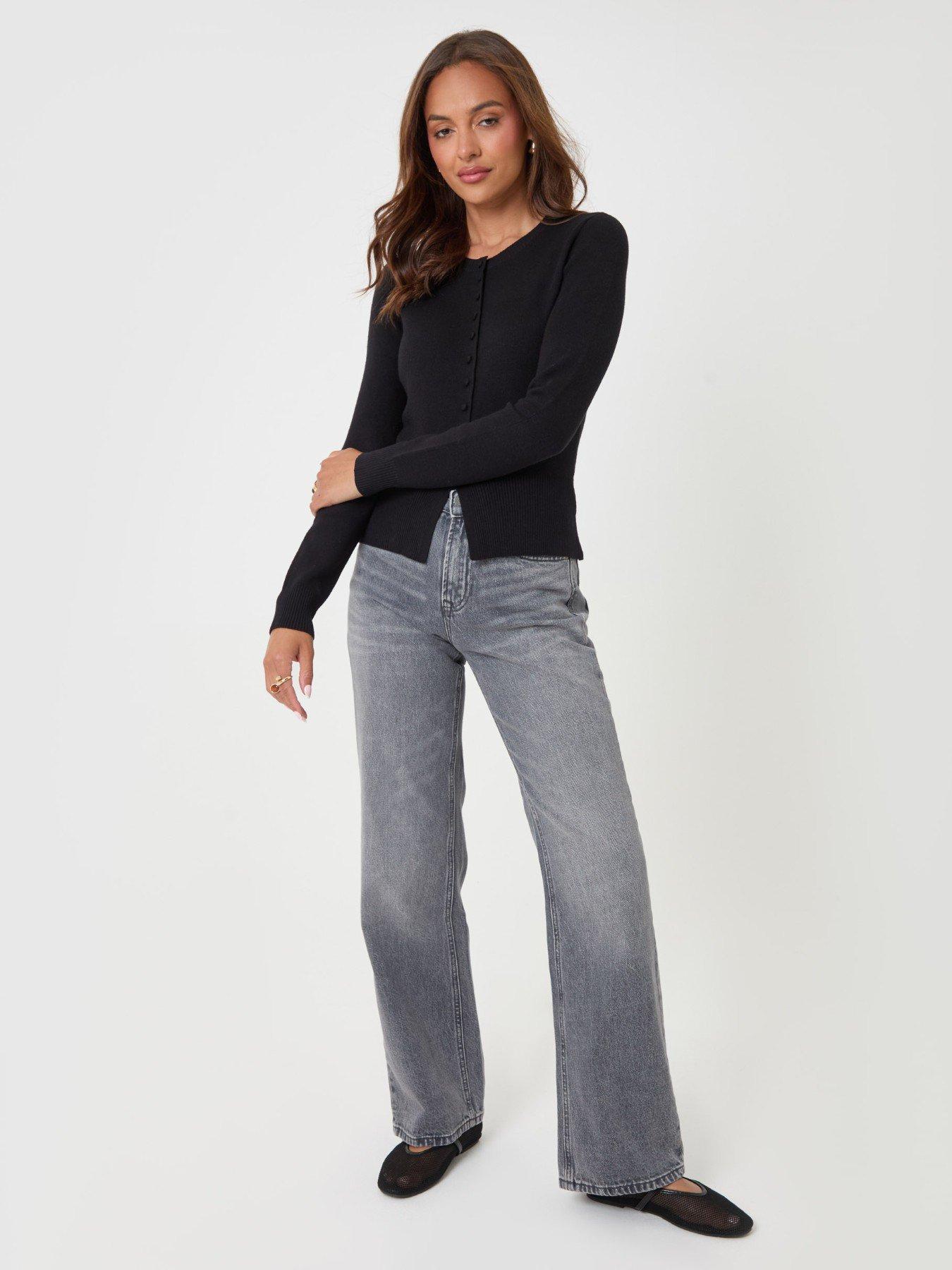Image 3 of 5 of Threadbare Ladies Isadora Crew Neck Cardigan - Black