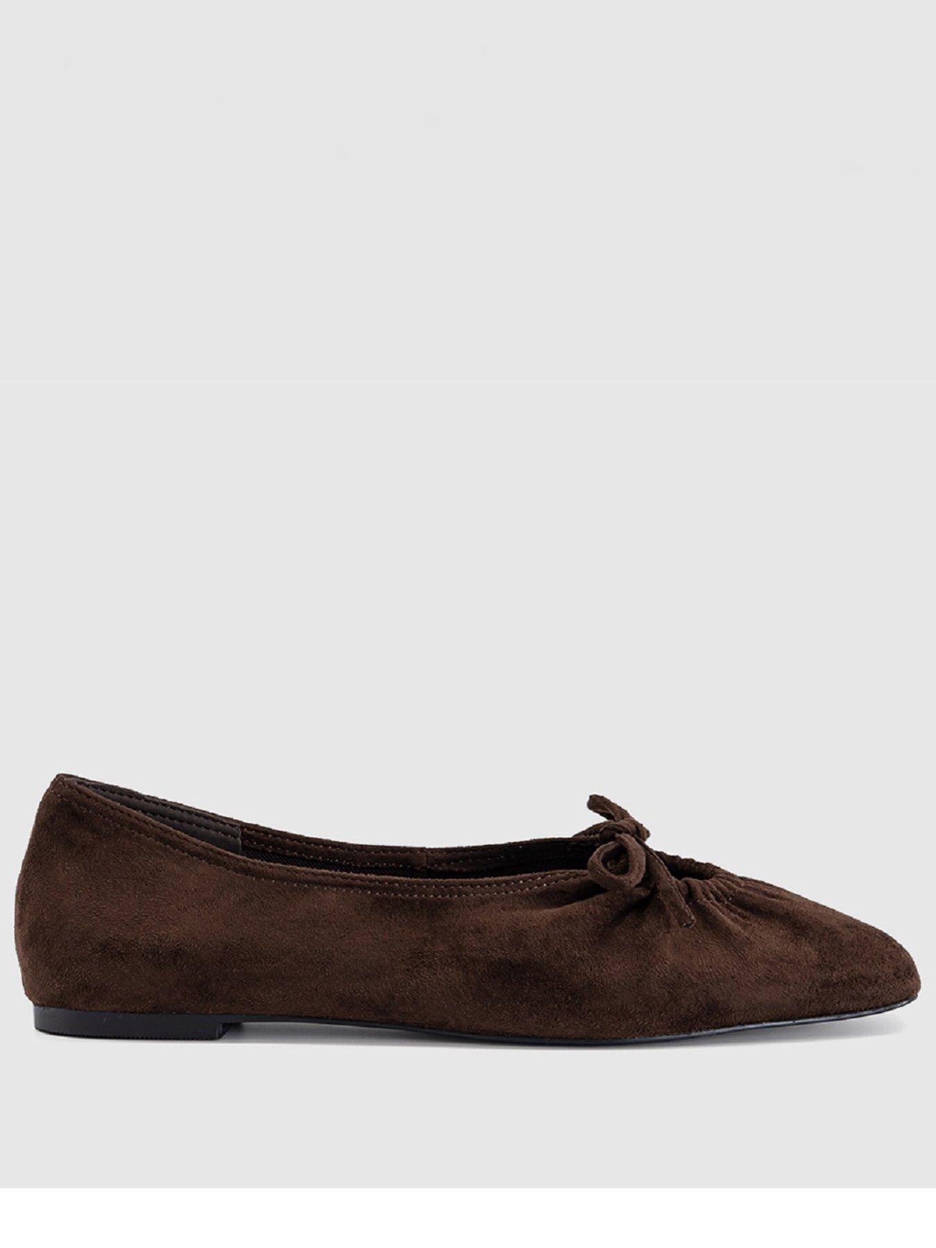 OFFICE Frenzie Key Hole Ballet Pumps - Brown