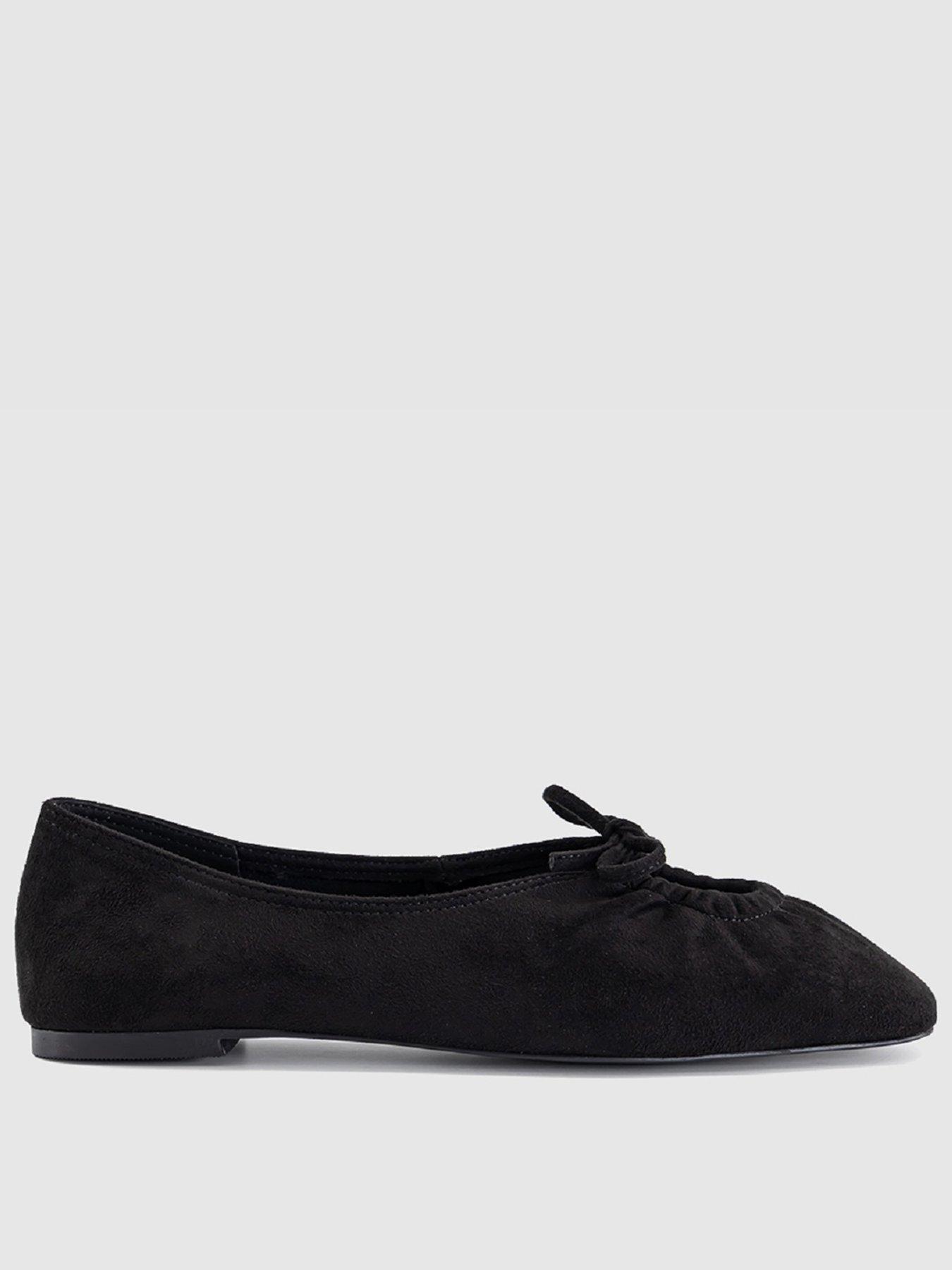 Image 1 of 4 of OFFICE Frenzie Key Hole Ballet Pumps - Black