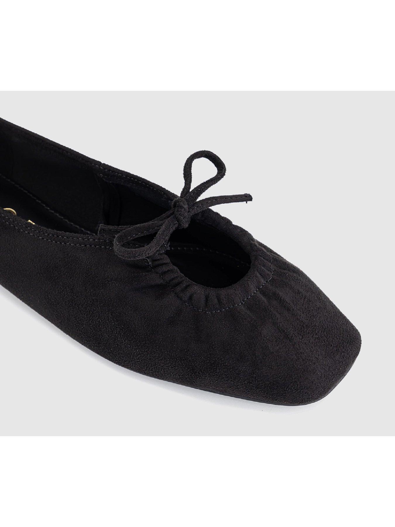 Image 3 of 4 of OFFICE Frenzie Key Hole Ballet Pumps - Black