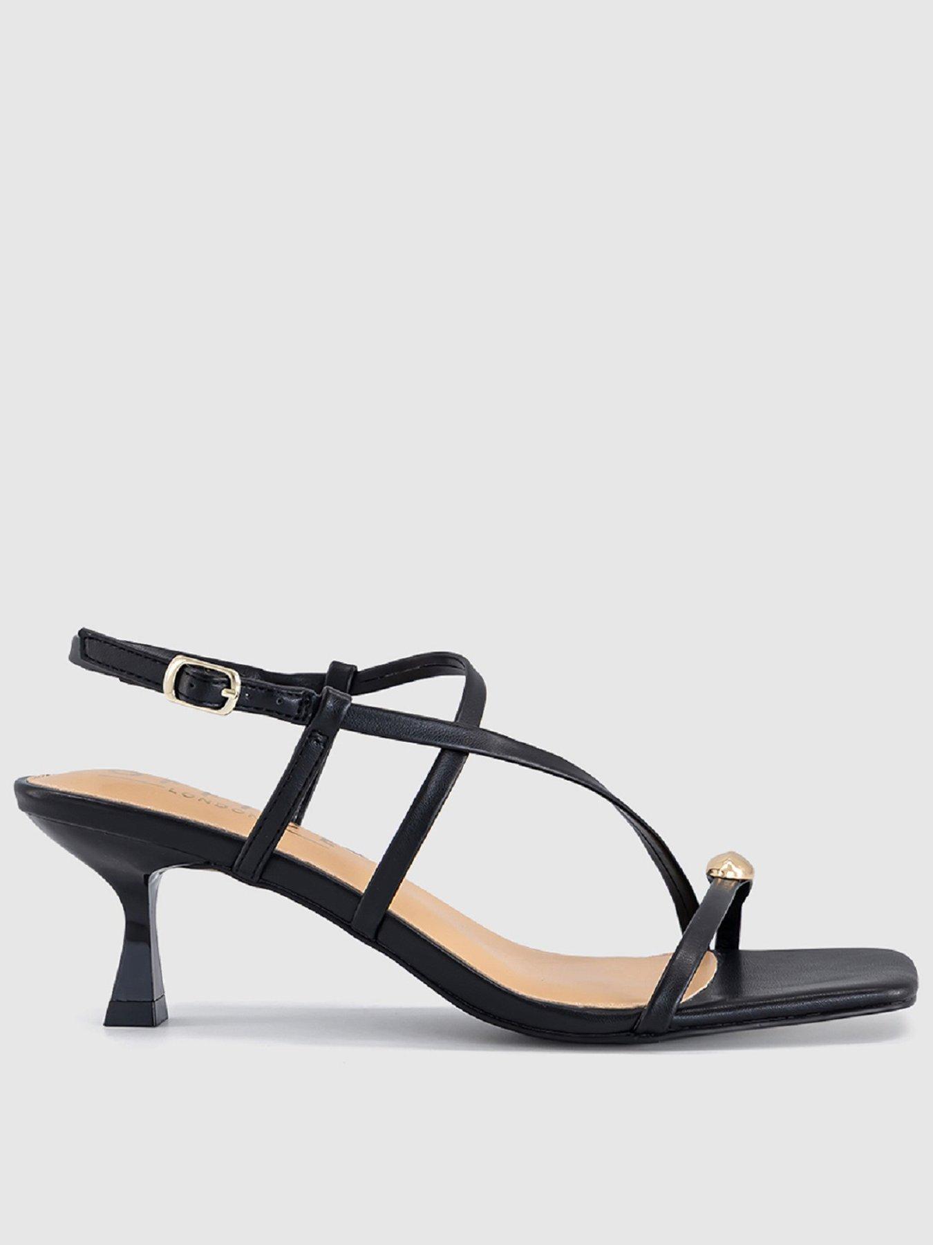 OFFICE Mia - Hardware Detail Heeled Sandal - Black