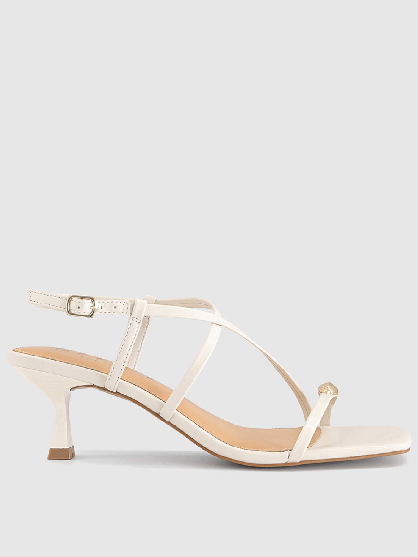 OFFICE Mia Hardware Detail Heeled Sandals - White