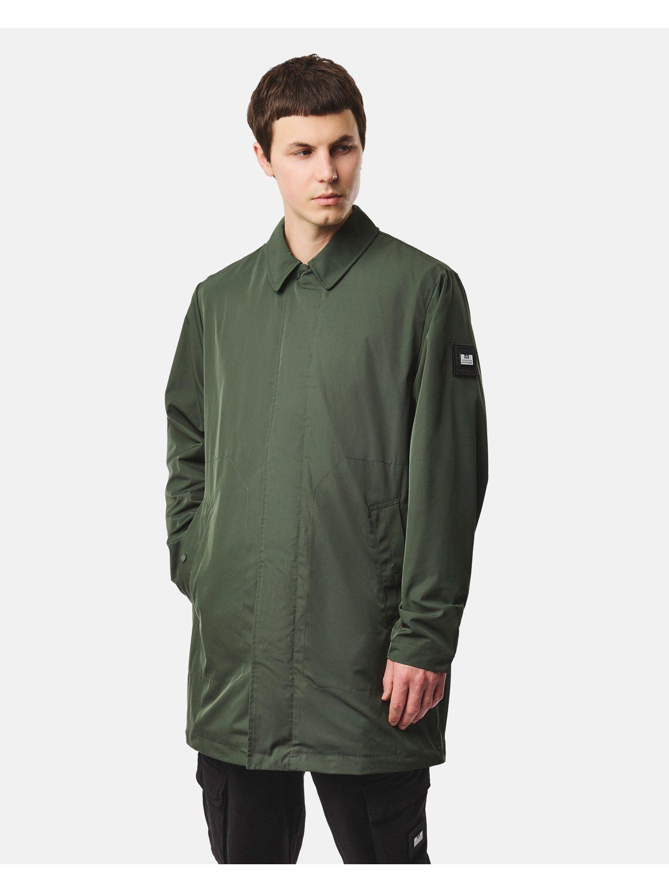 Image 1 of 7 of Weekend Offender Avalon Badge Long Line Coat - Green