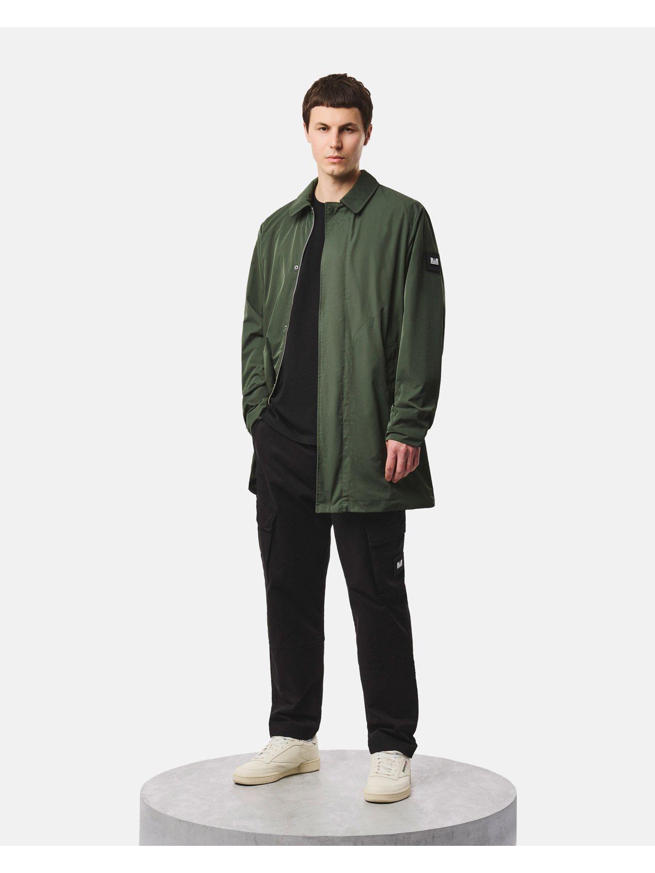 Image 2 of 7 of Weekend Offender Avalon Badge Long Line Coat - Green