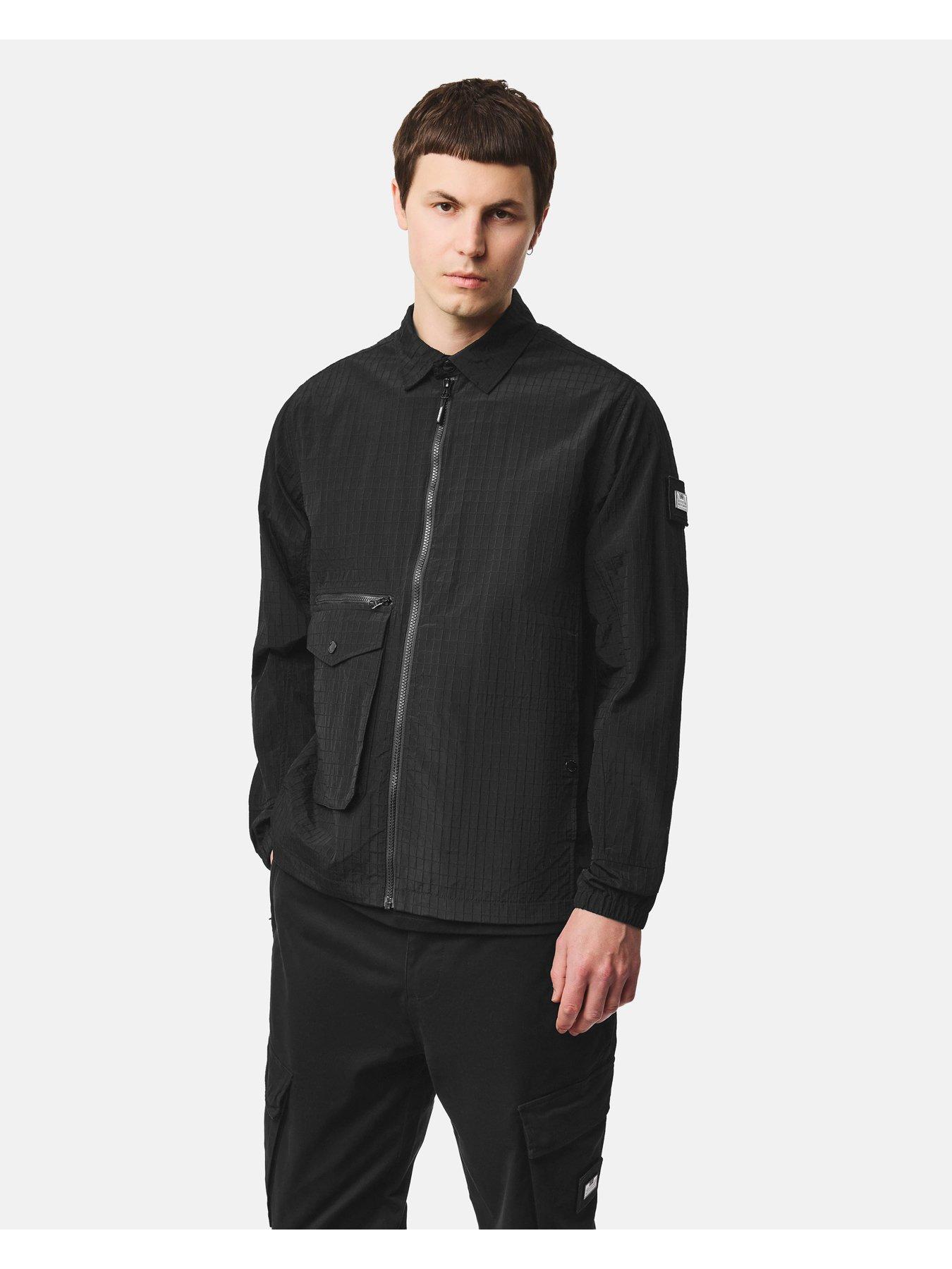 Image 1 of 6 of Weekend Offender Weekend Offender Vinnie Technical Overshirt - Black