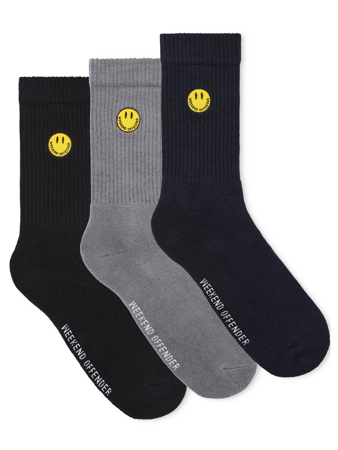 Weekend Offender Smiley Sport Socks - Multi