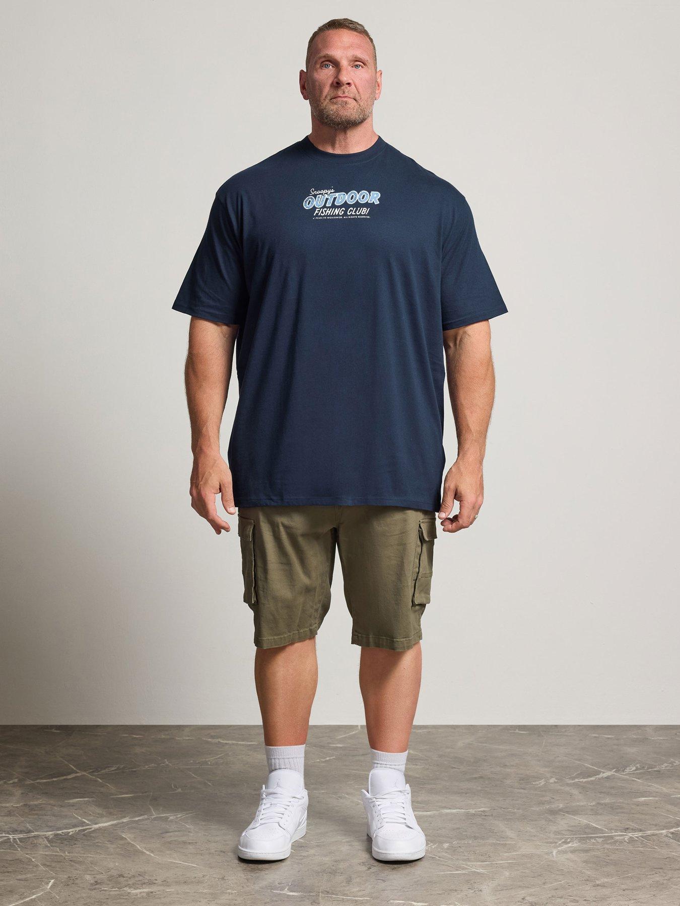 Image 3 of 4 of BadRhino Mens Extra Long Graphic Printed T-Shirt - Blue