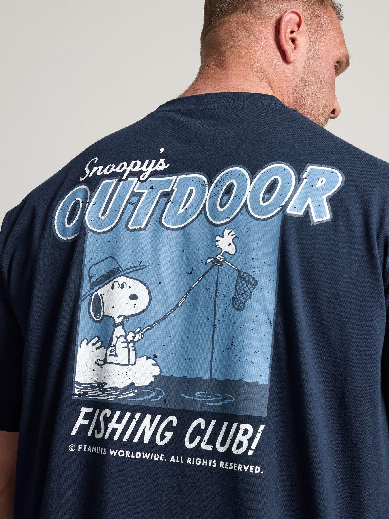 Image 4 of 4 of BadRhino Mens Extra Long Graphic Printed T-Shirt - Blue
