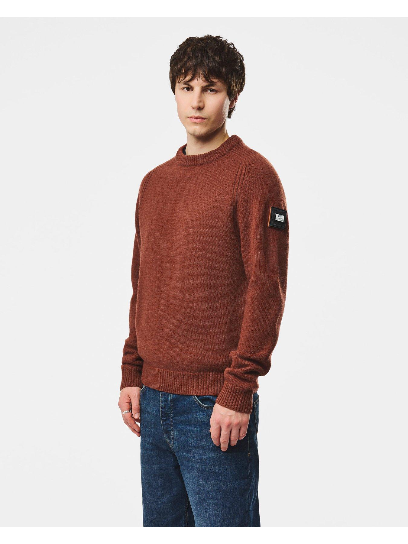 Image 1 of 6 of Weekend Offender Zagreb Knitted Jumper - Brown