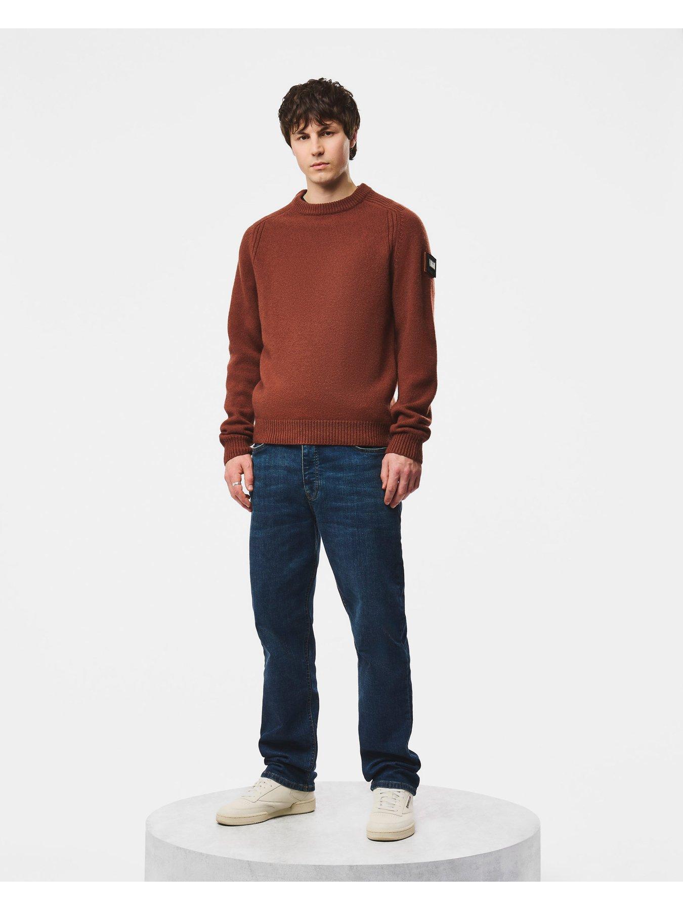 Image 2 of 6 of Weekend Offender Zagreb Knitted Jumper - Brown