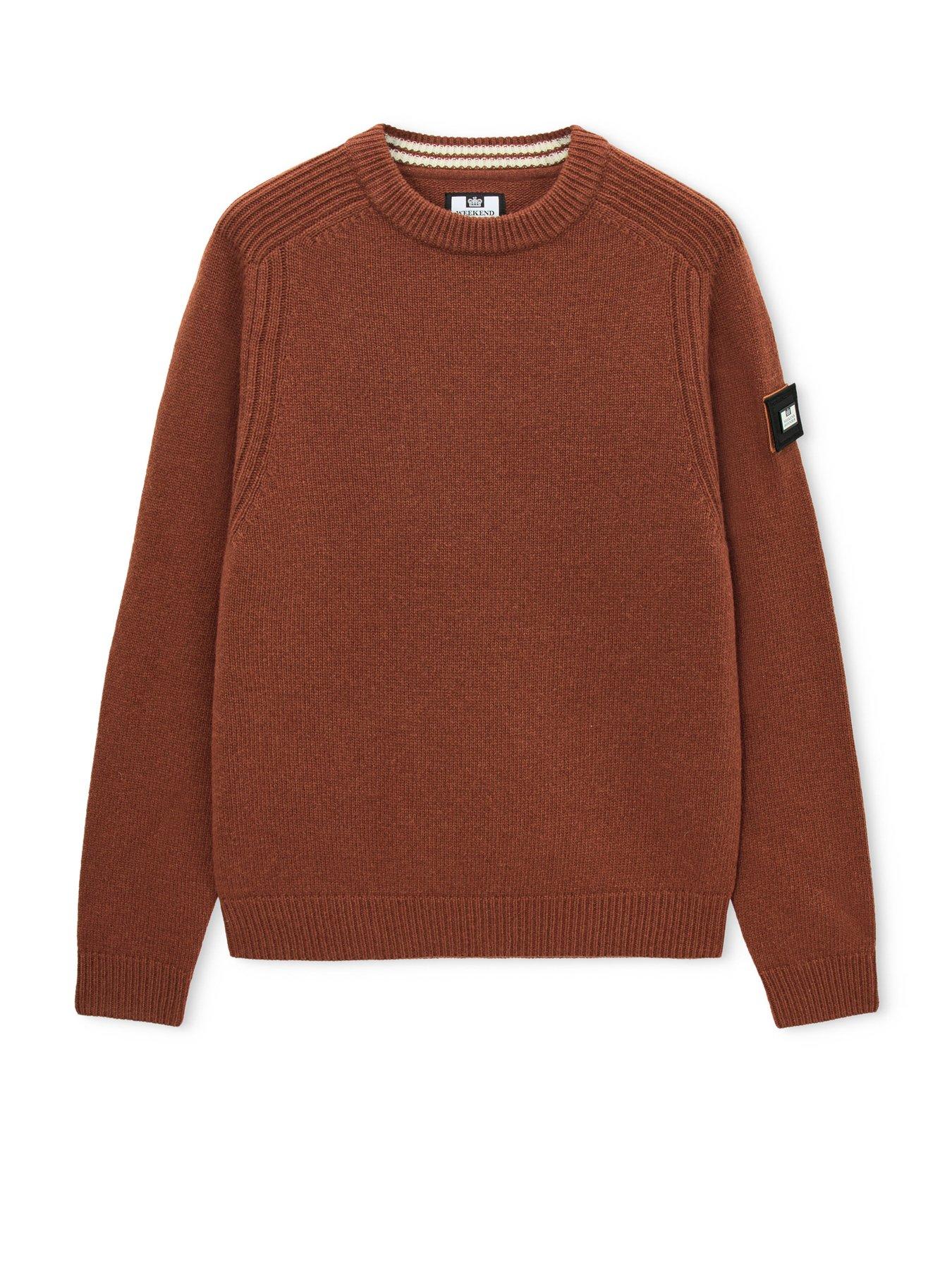 Image 4 of 6 of Weekend Offender Zagreb Knitted Jumper - Brown