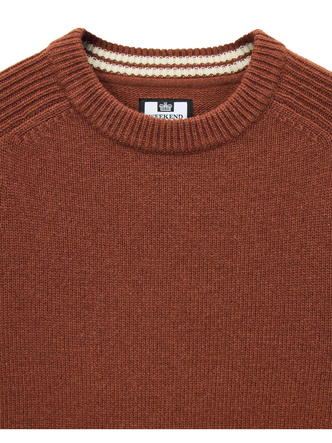 Image 5 of 6 of Weekend Offender Zagreb Knitted Jumper - Brown