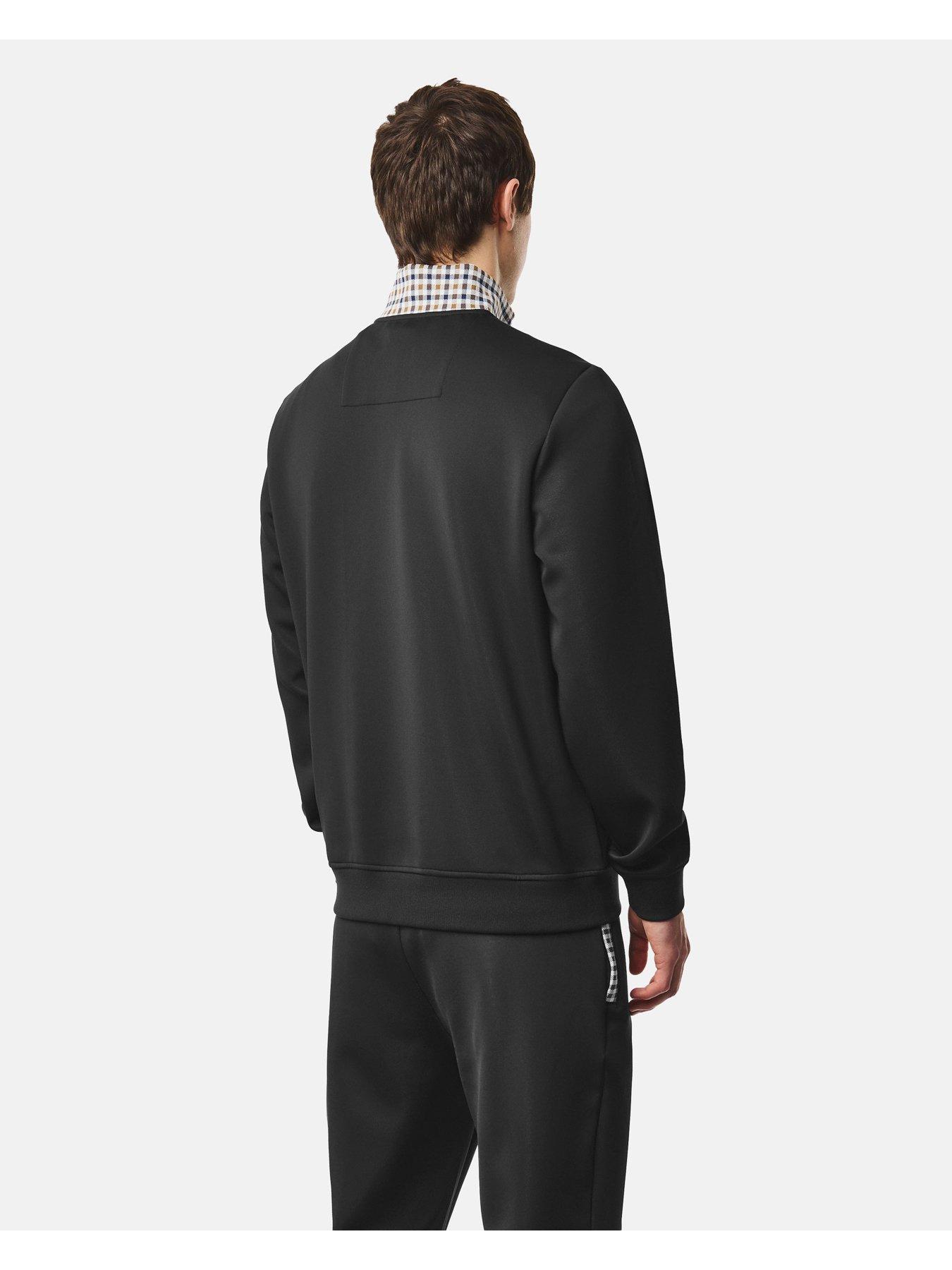 Image 4 of 6 of Weekend Offender Henson 1/4 Zip Knitted Jumper - Black