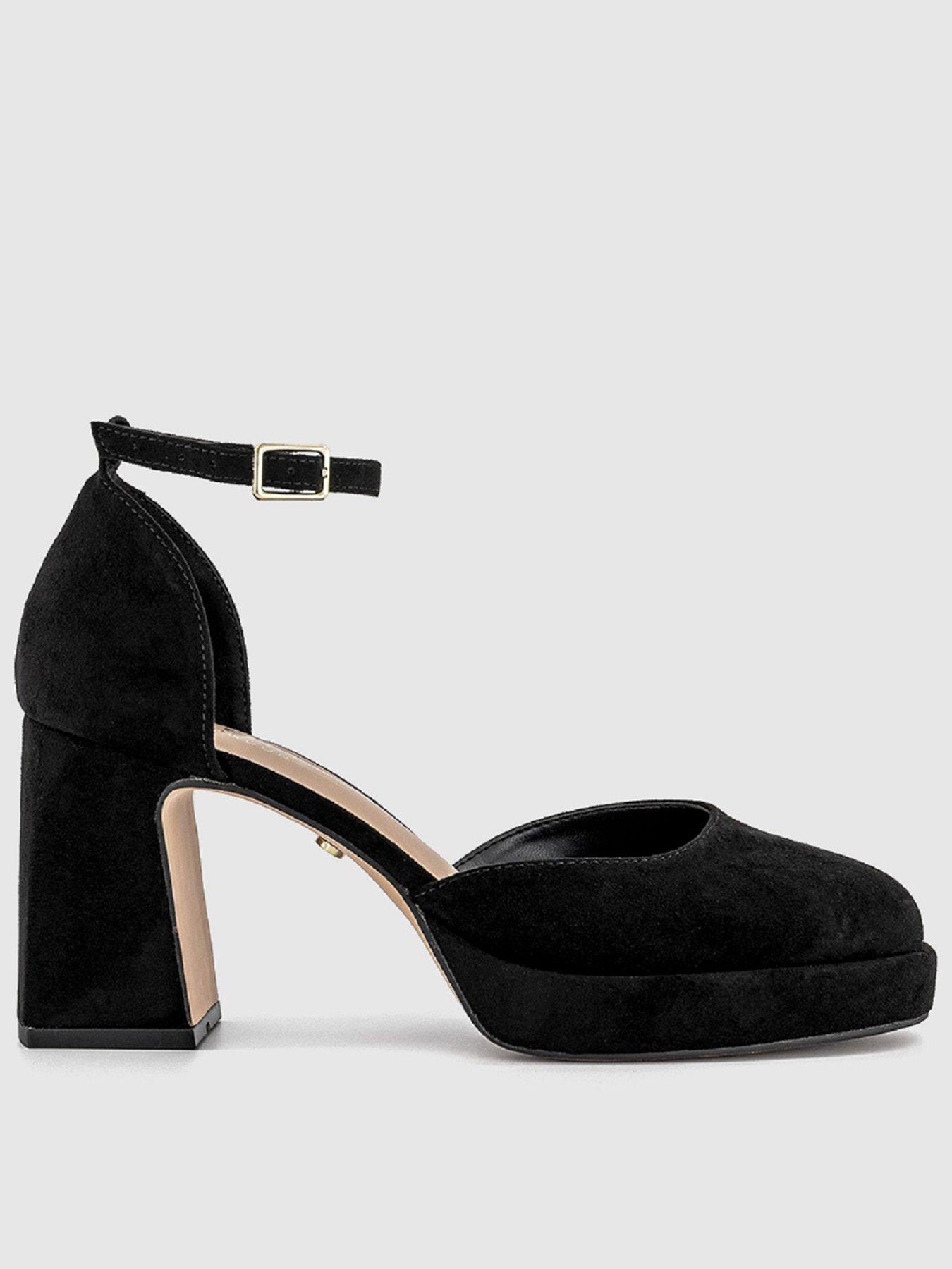 OFFICE Mentor Two Part Platform Heels - Black