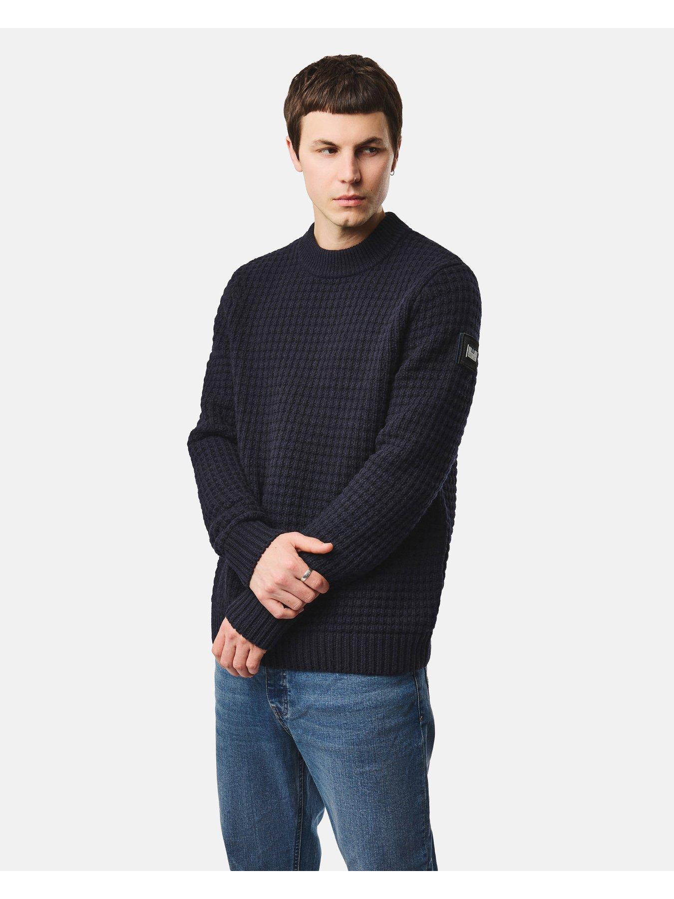 Image 1 of 7 of Weekend Offender Molson Knitted Jumper - Navy