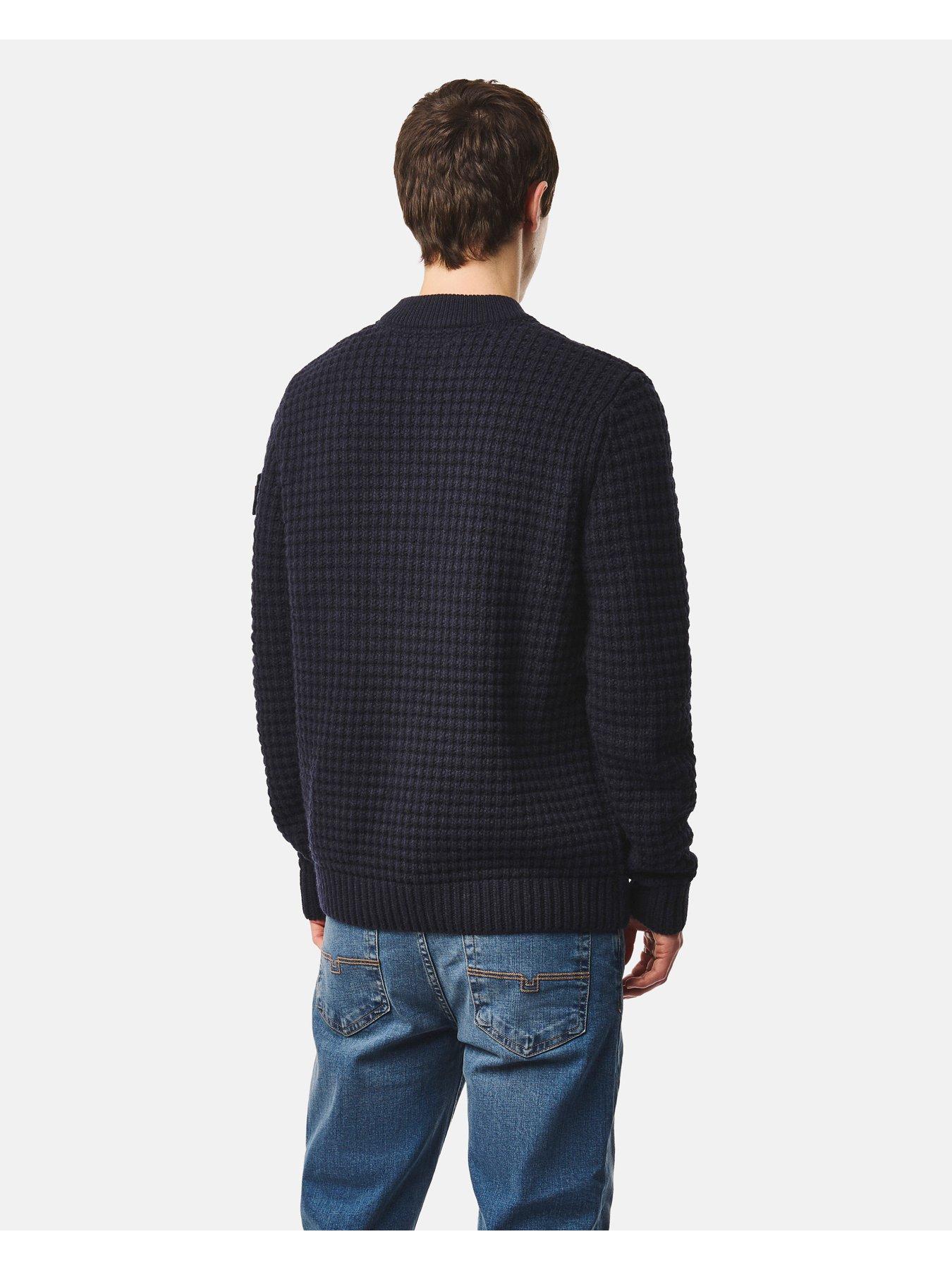 Image 3 of 7 of Weekend Offender Molson Knitted Jumper - Navy