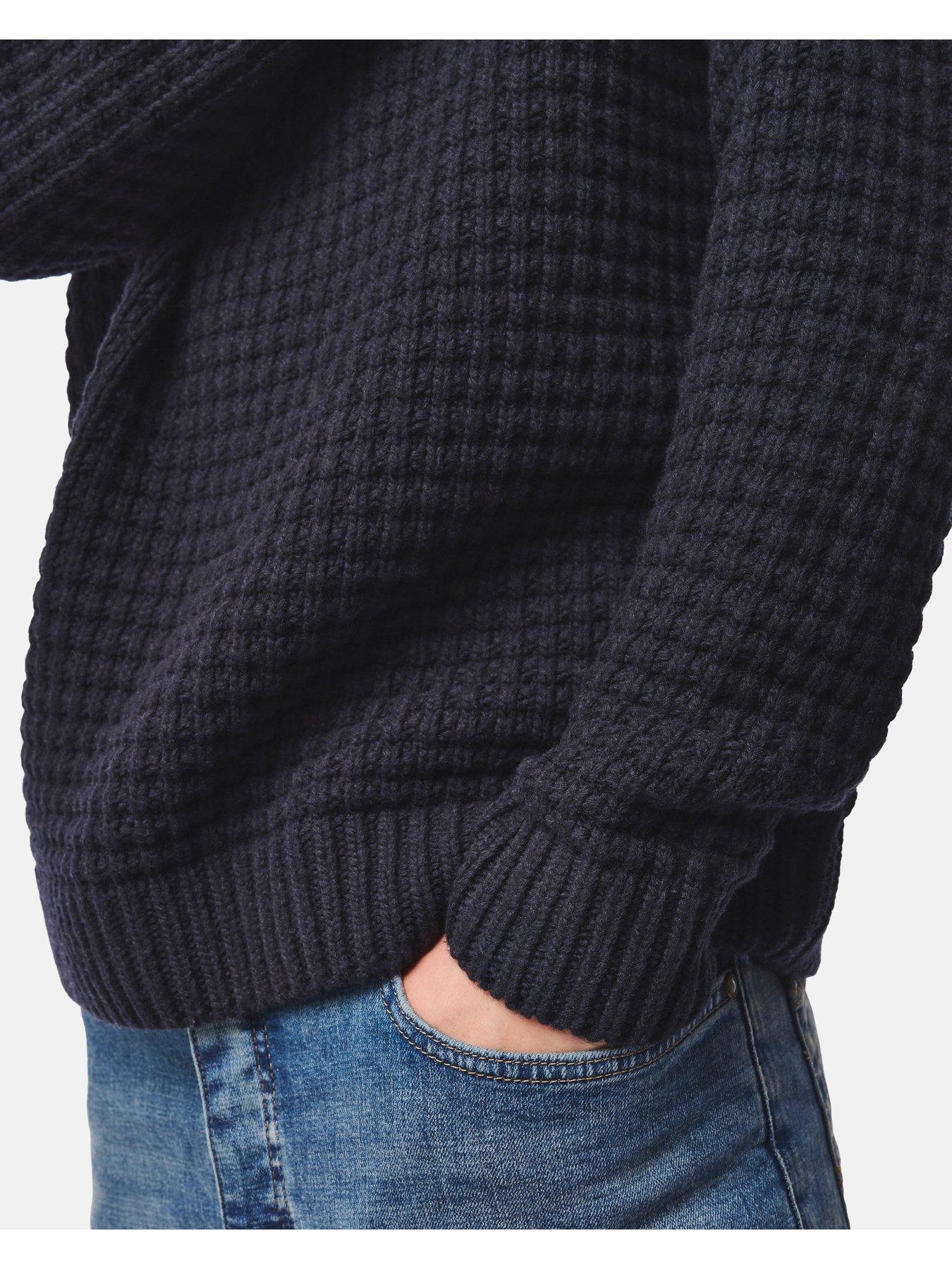 Image 4 of 7 of Weekend Offender Molson Knitted Jumper - Navy