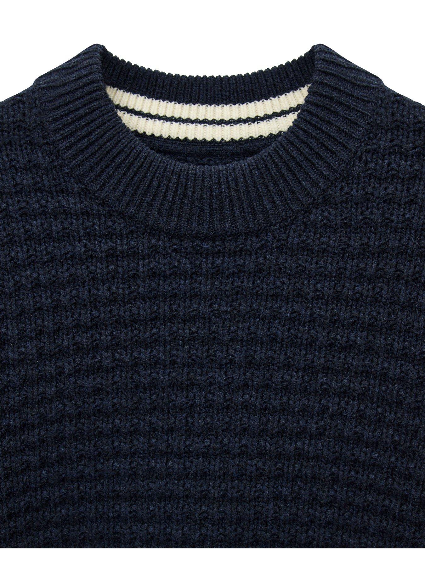 Image 6 of 7 of Weekend Offender Molson Knitted Jumper - Navy
