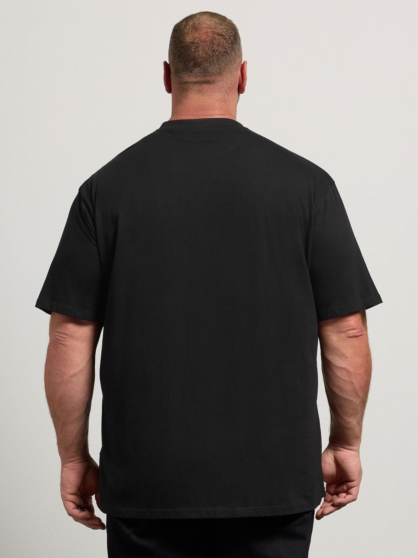 Image 2 of 4 of BadRhino Mens Extra Long Graphic T-Shirt - Black