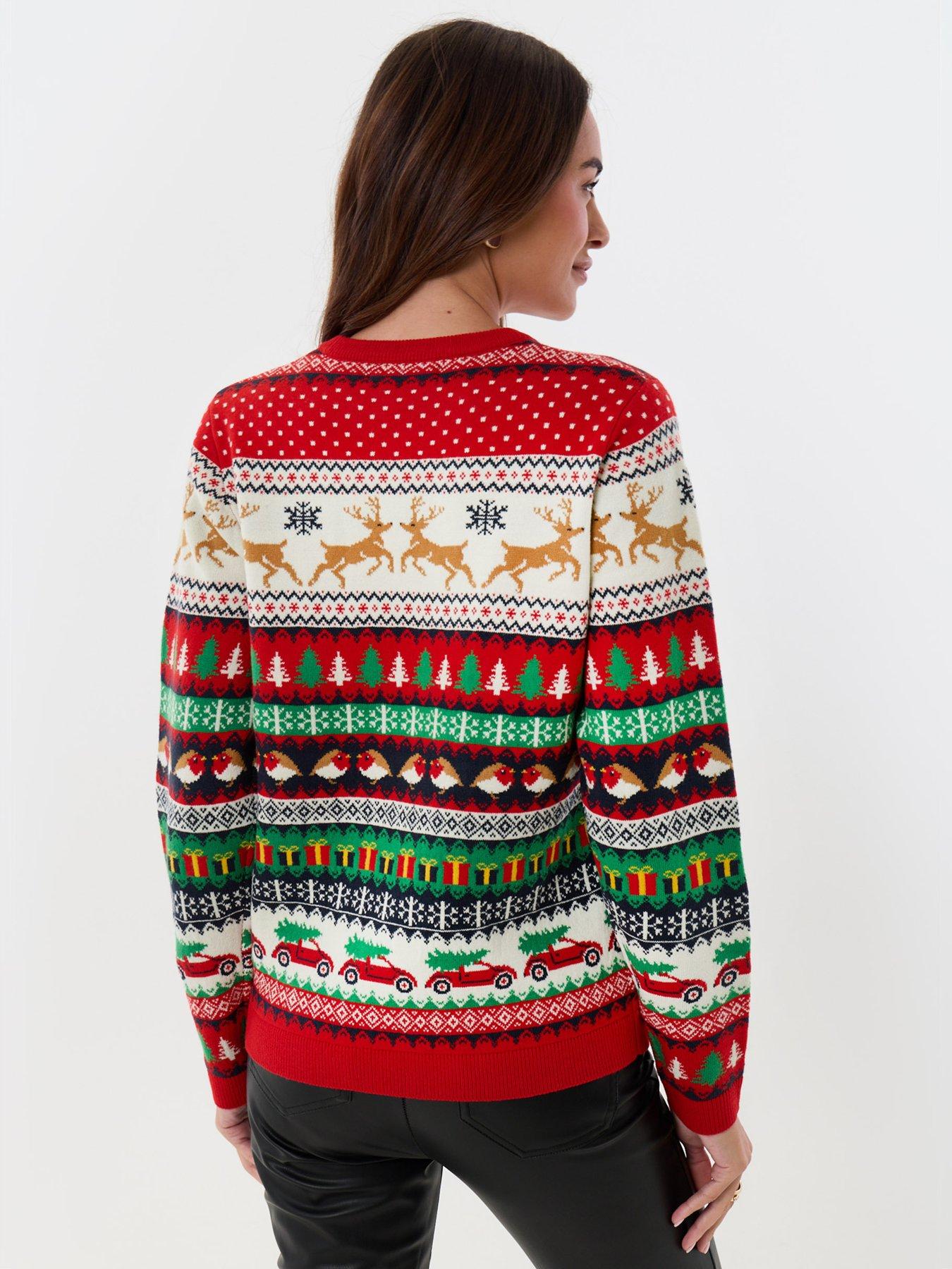 Image 2 of 4 of Threadbare Womens North Starrie Christmas Jumper - Multi