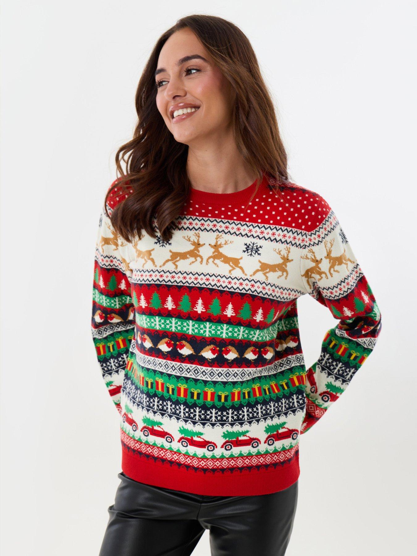 Image 3 of 4 of Threadbare Womens North Starrie Christmas Jumper - Multi