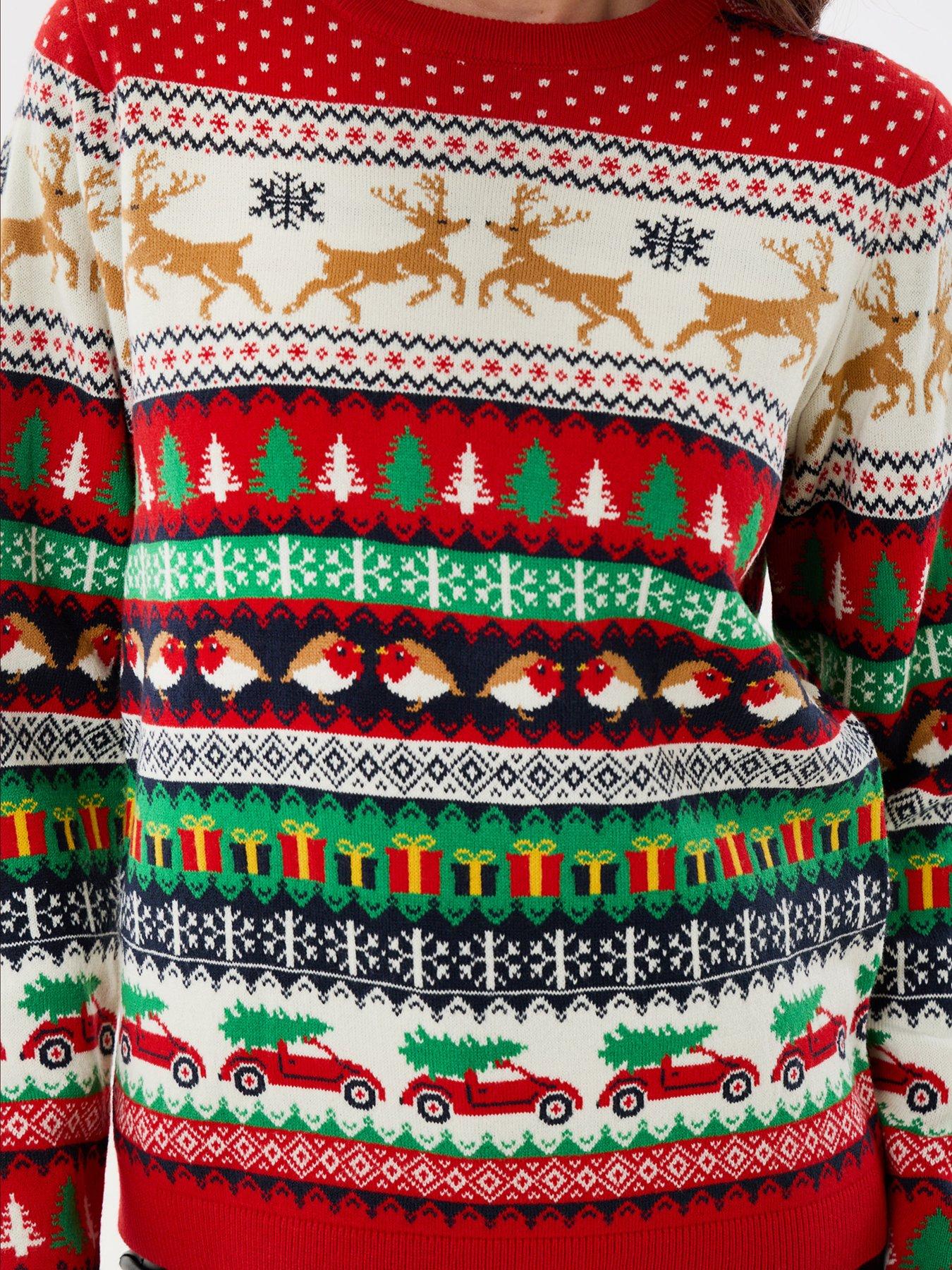 Image 4 of 4 of Threadbare Womens North Starrie Christmas Jumper - Multi