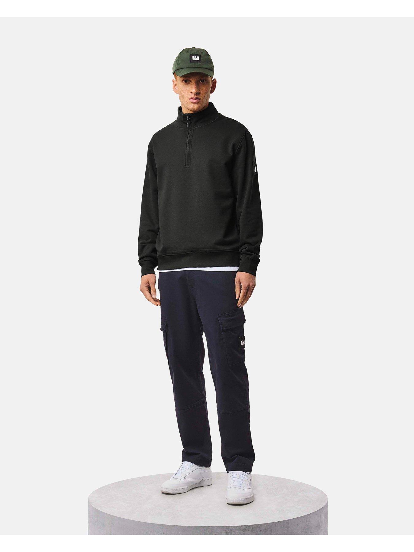 Image 2 of 5 of Weekend Offender Kraviz 1/4 Zip Sweatshirt - Black