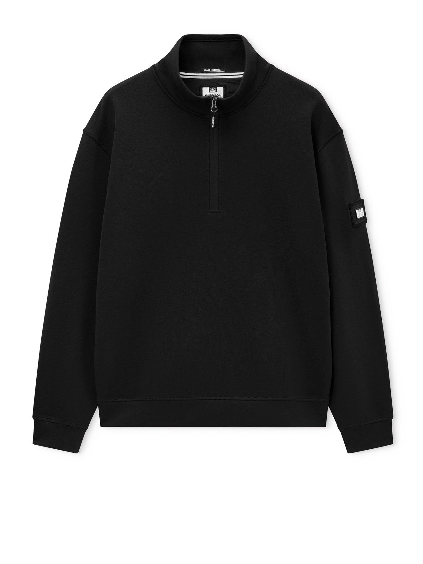 Image 4 of 5 of Weekend Offender Kraviz 1/4 Zip Sweatshirt - Black