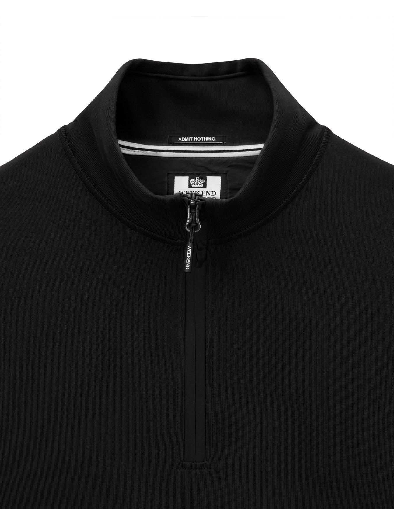 Image 5 of 5 of Weekend Offender Kraviz 1/4 Zip Sweatshirt - Black