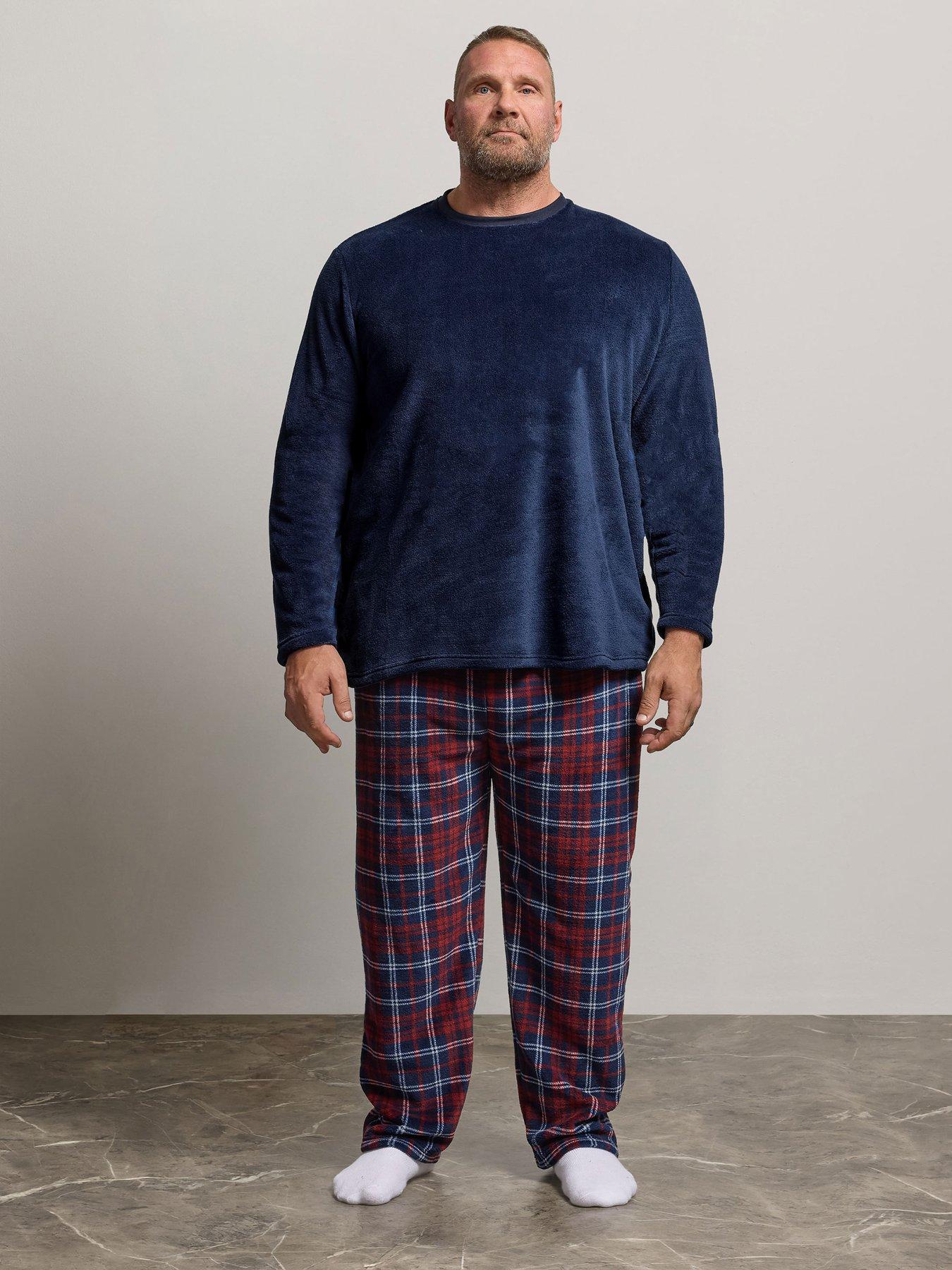 Image 1 of 3 of BadRhino Check Fleece Lounge Set