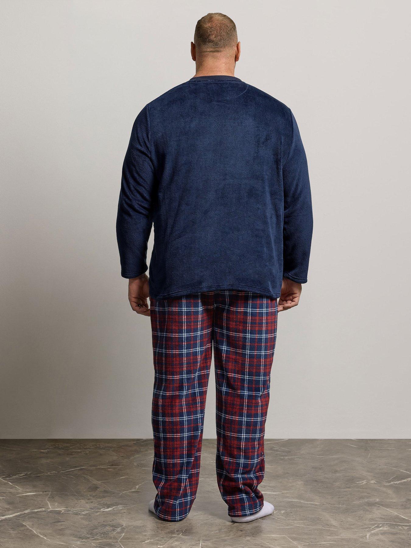 Image 2 of 3 of BadRhino Check Fleece Lounge Set