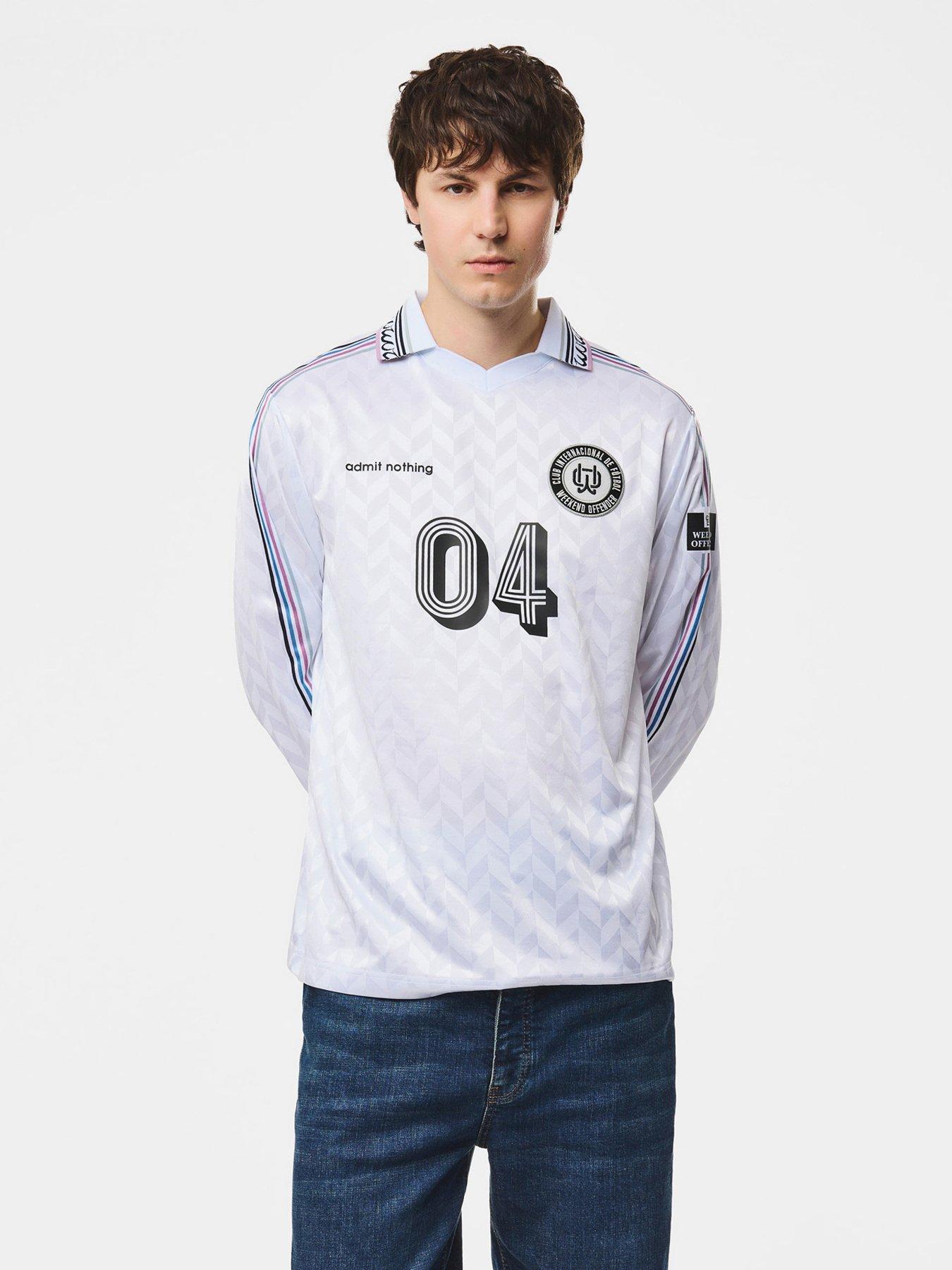 Weekend Offender Verge Long Sleeve Football Shirt - White