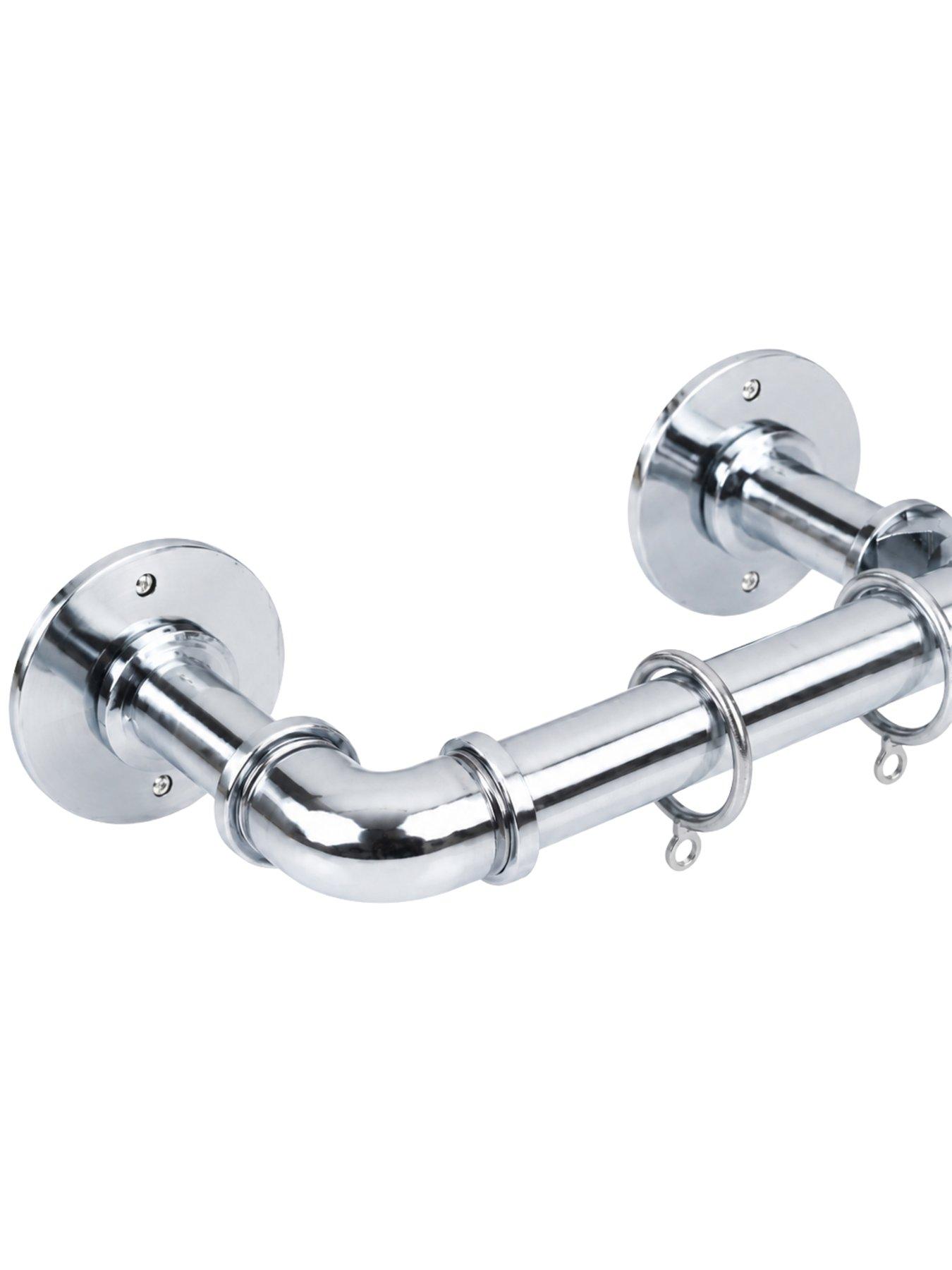 The Very Collection Industrial Pipe Curtain Pole Set 120-220cm