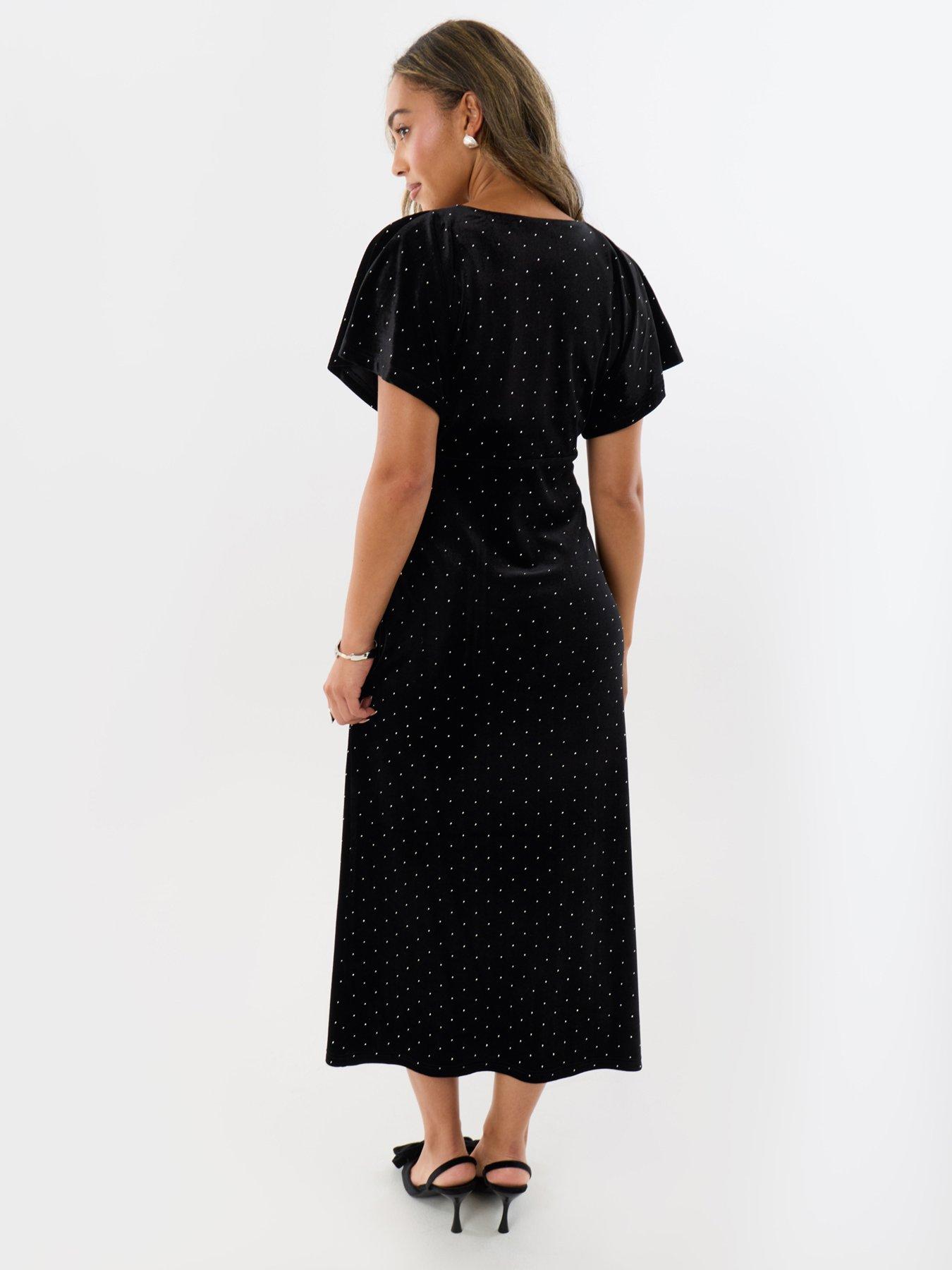Image 2 of 4 of Threadbare Ladies Mirium Petite Hotfix Under Bust Dress-black