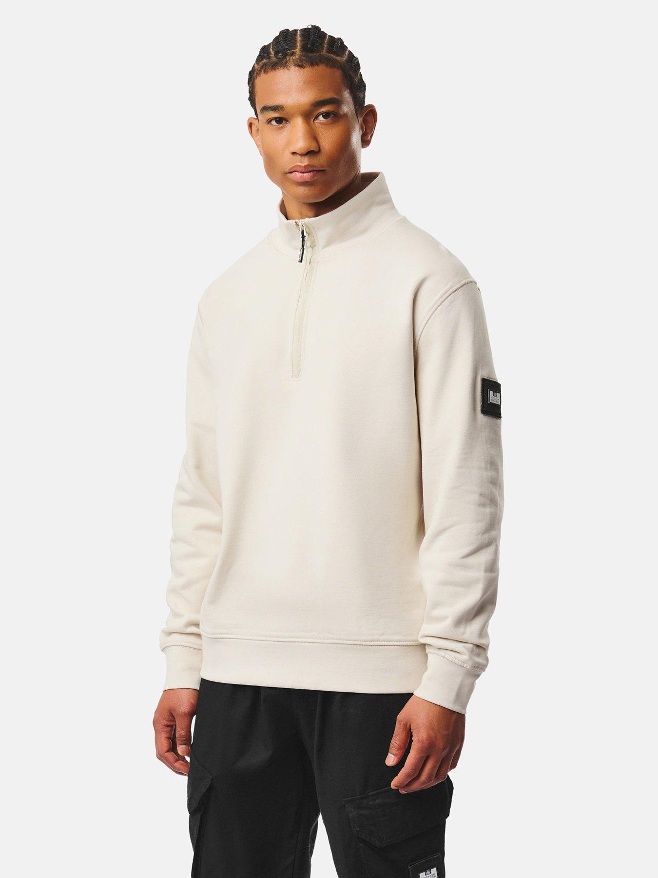 Weekend Offender Weekend Offender Kraviz 1/4 Zip Sweatshirt - Cream