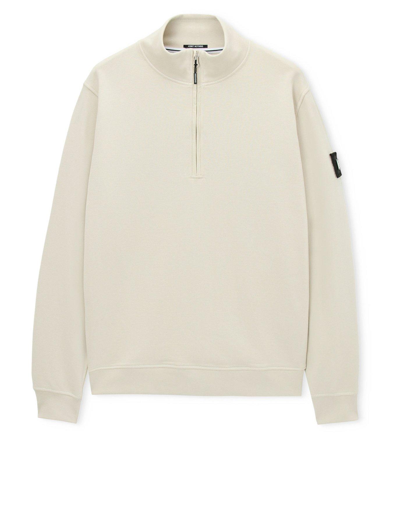 Image 4 of 5 of Weekend Offender Kraviz 1/4 Zip Sweatshirt - Cream