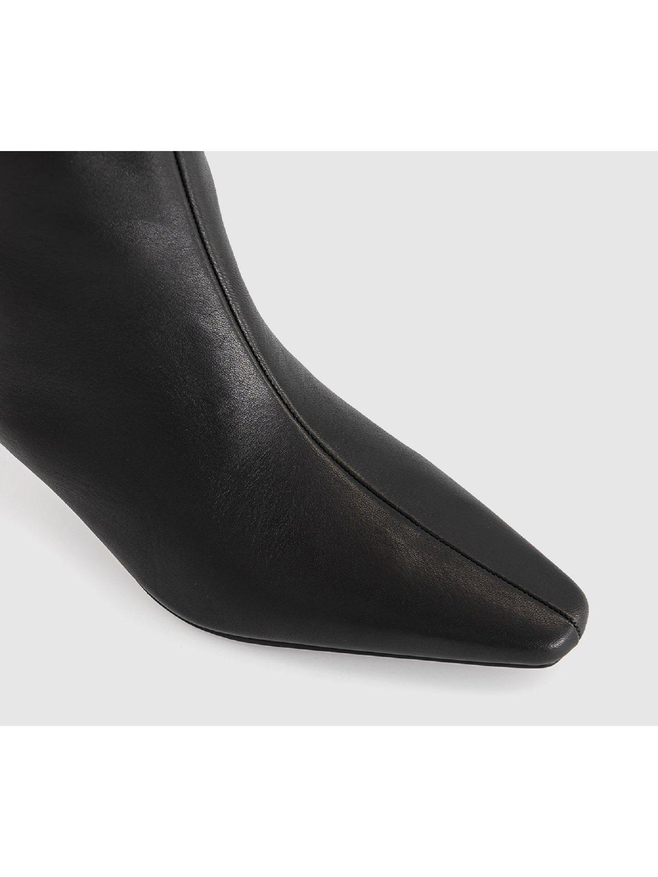 Image 3 of 4 of OFFICE Addison Curve Heel Ankle Boots- Black