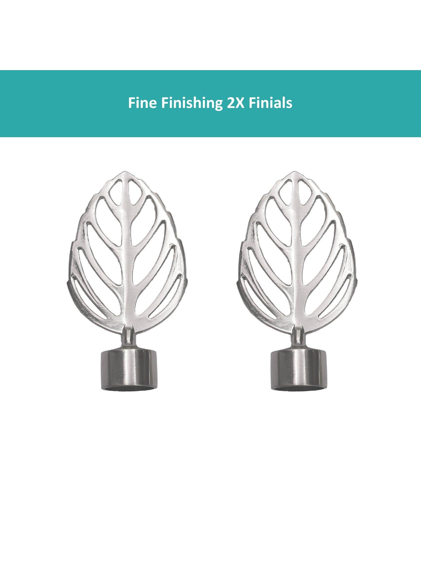 Image 5 of 7 of The Very Collection Leaf Finial Design 28mm Pole Set 210-360cm