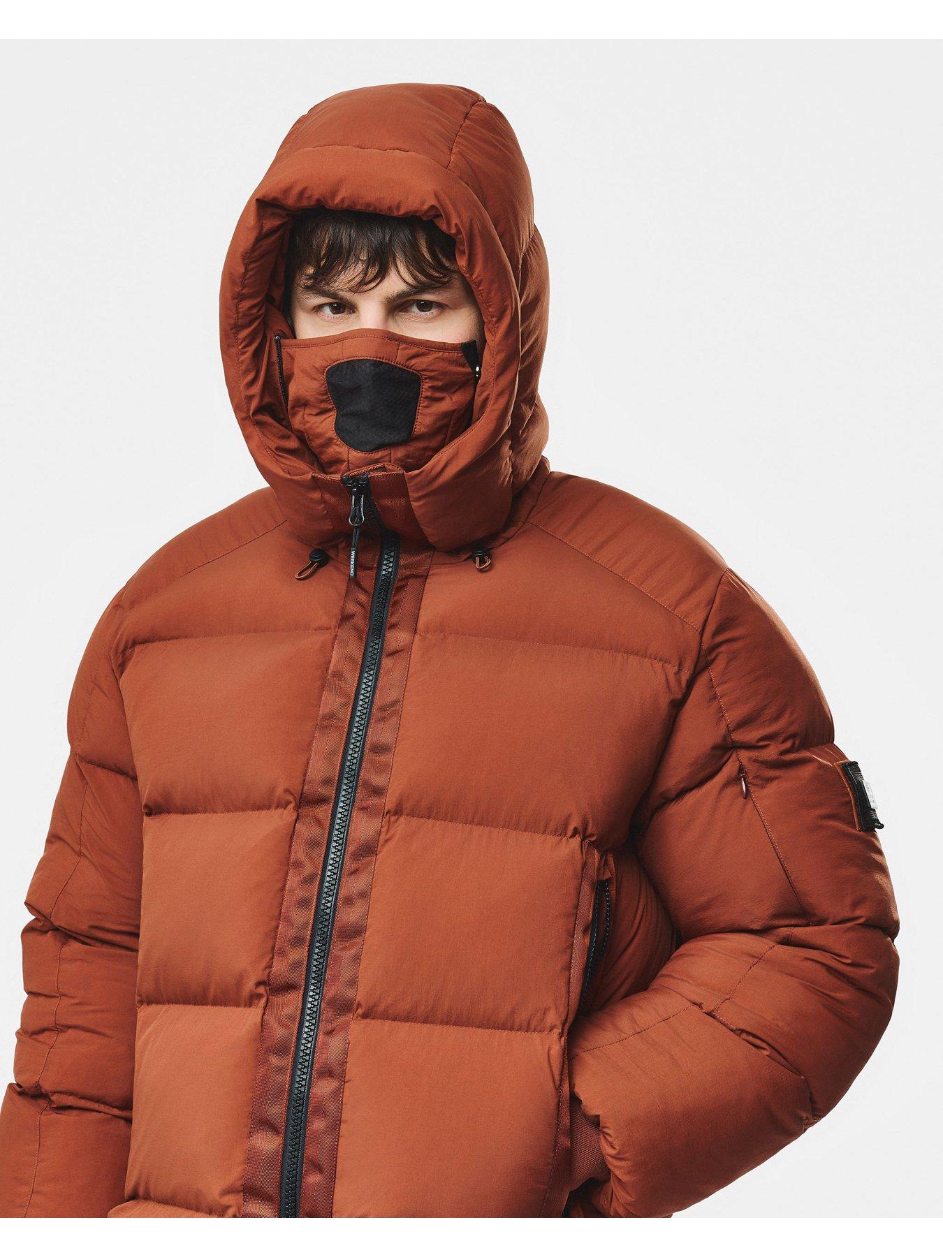 Image 2 of 7 of Weekend Offender Amsterdam Padded Hooded Coat - Brown