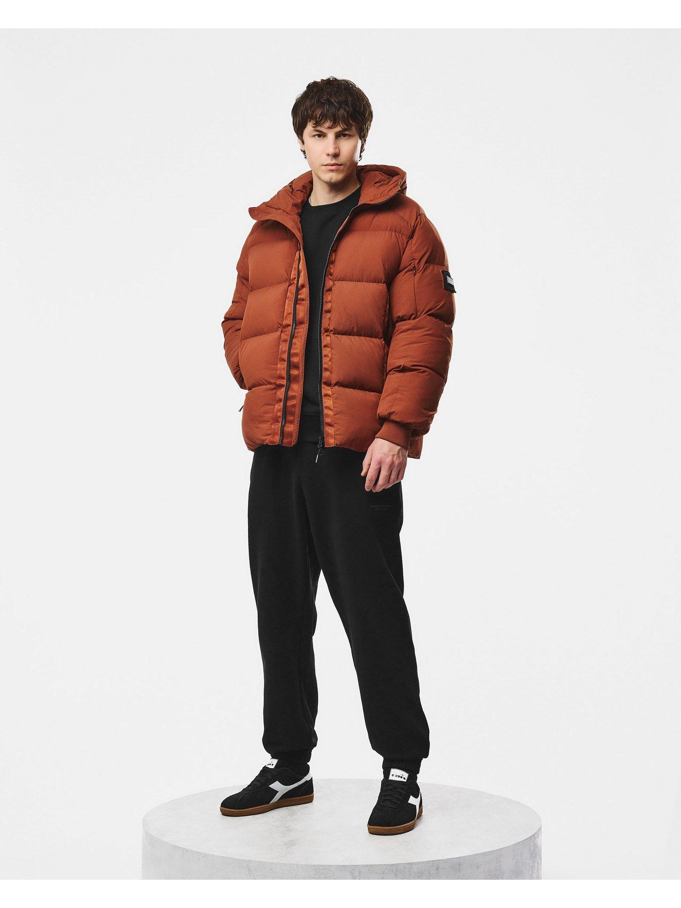 Image 3 of 7 of Weekend Offender Amsterdam Padded Hooded Coat - Brown