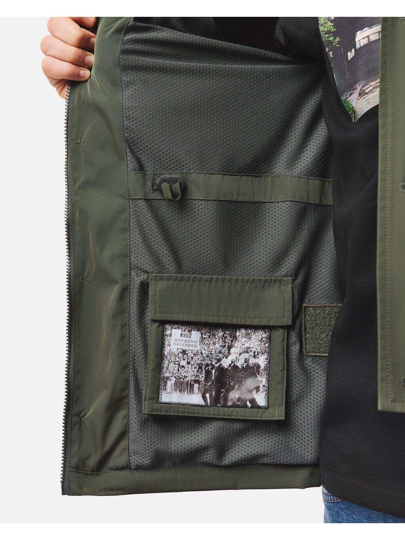 Image 3 of 7 of Weekend Offender Harpocrates Padded Hooded Coat - Green