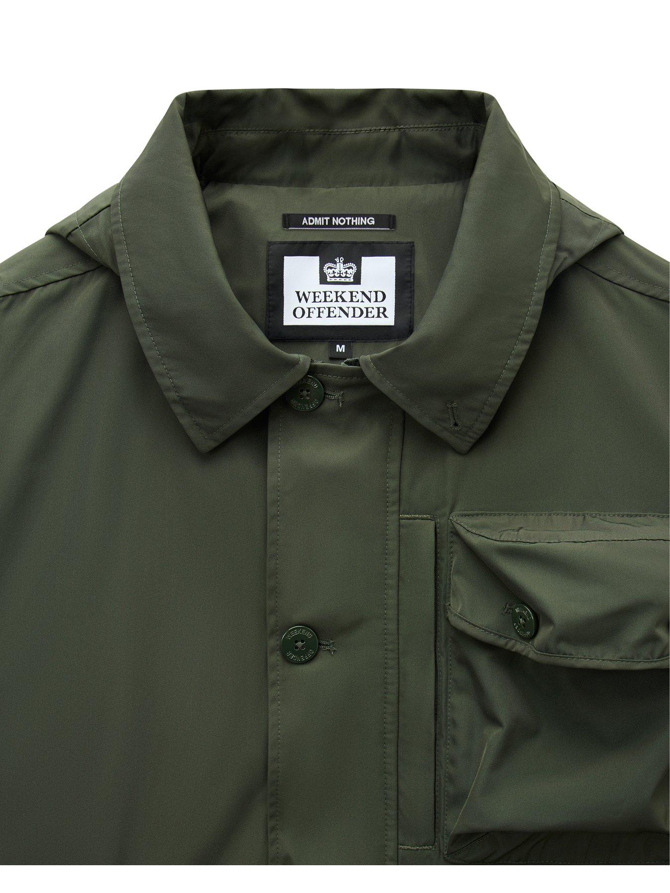 Image 7 of 7 of Weekend Offender Harpocrates Padded Hooded Coat - Green