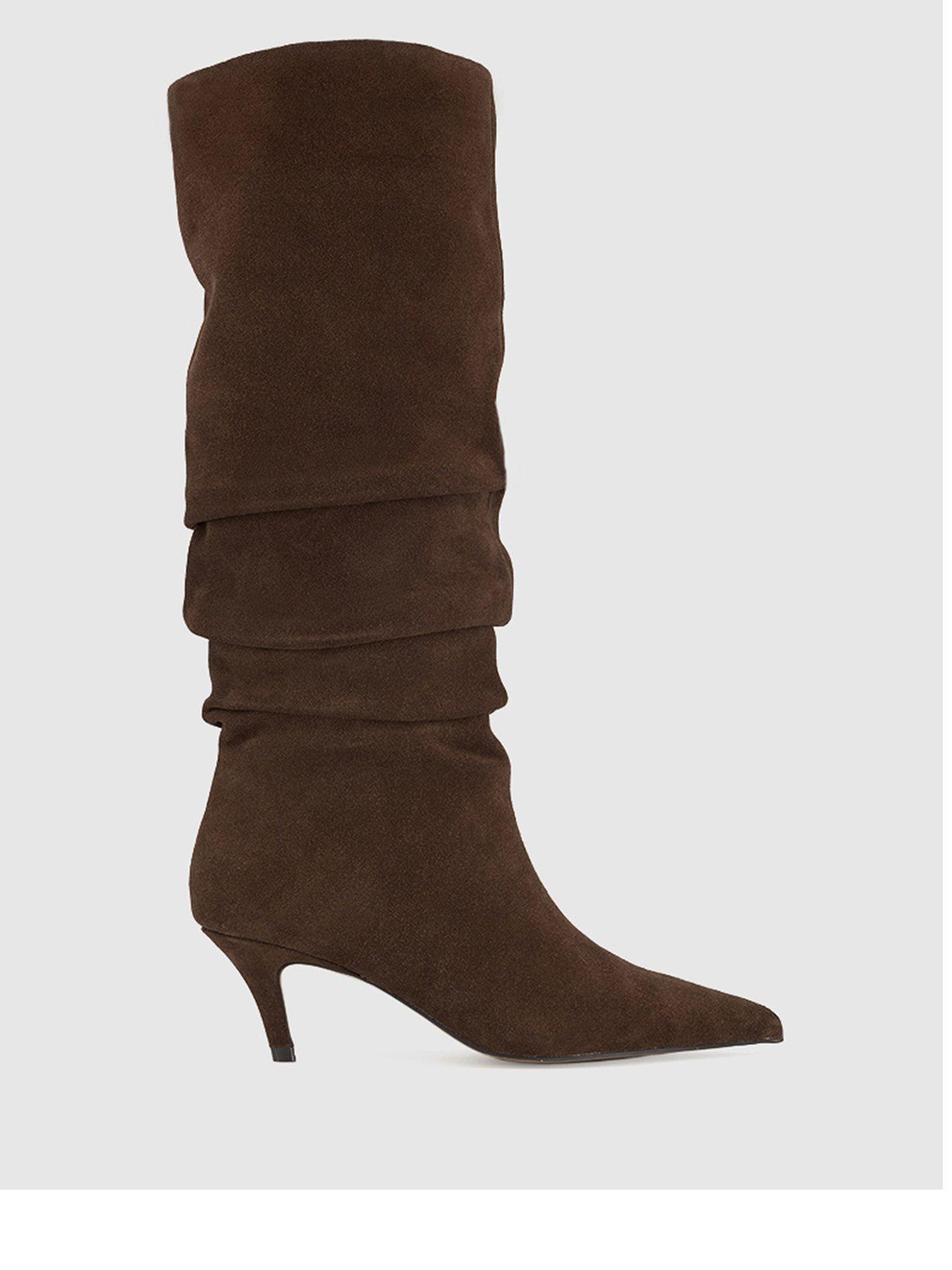 Image 1 of 4 of OFFICE Karma Ruched Boot - Brown