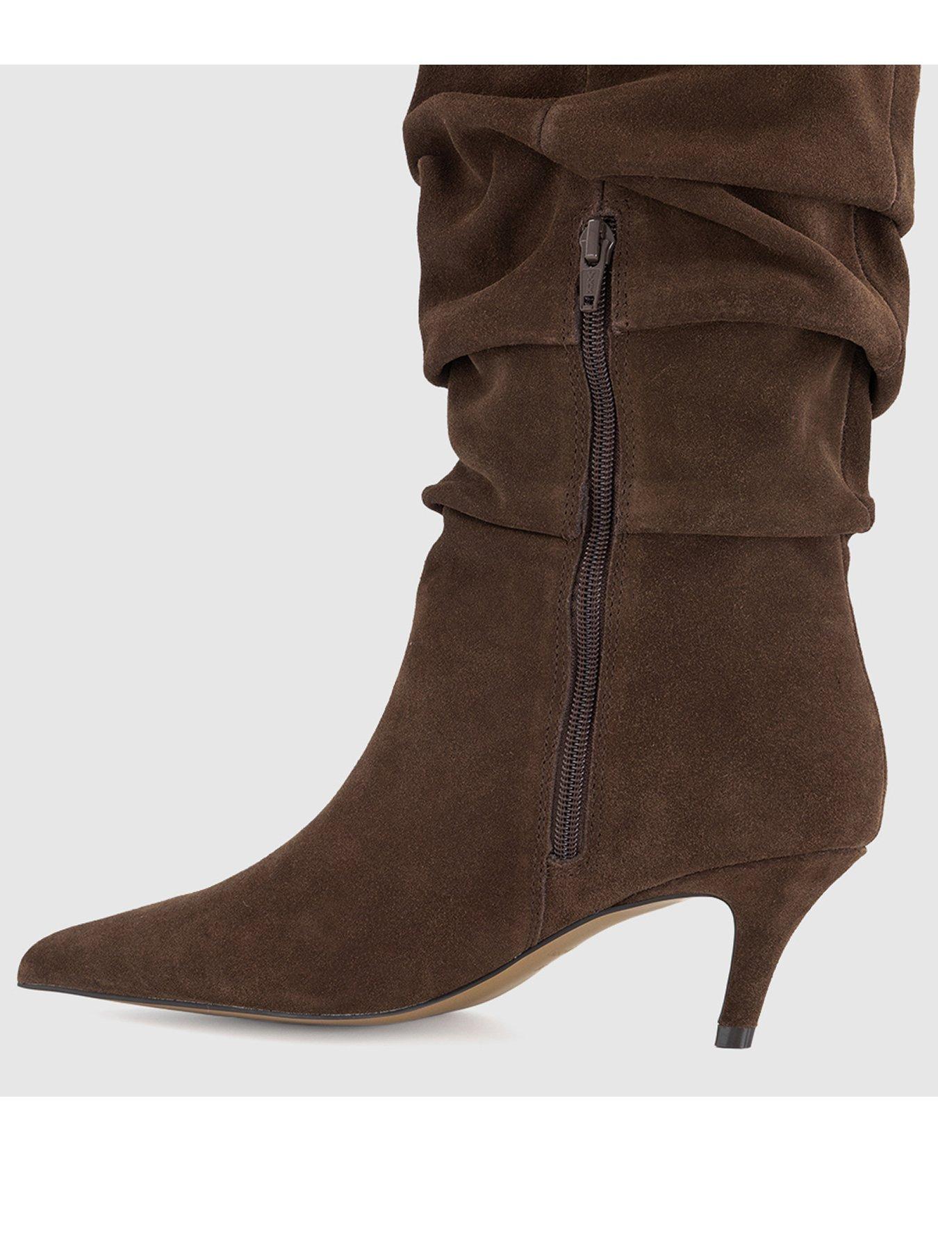 Image 3 of 4 of OFFICE Karma Ruched Boot - Brown