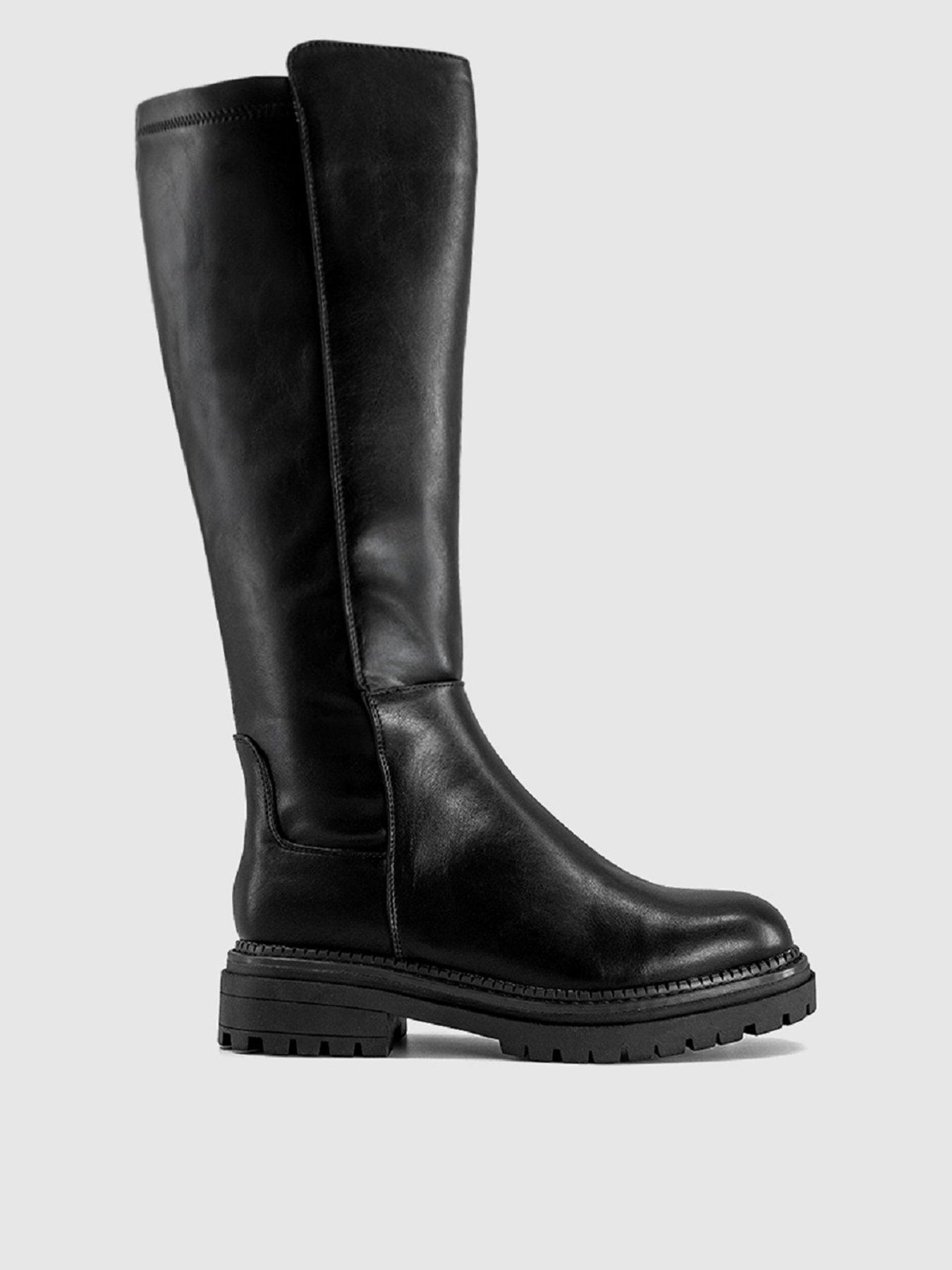 OFFICE Koko Stretch Back Knee High Boots - Black